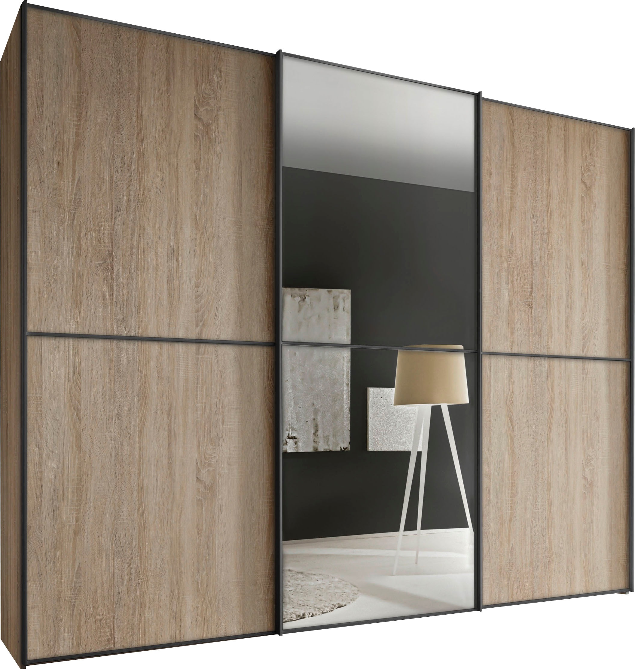 STAUD Schwebetürenschrank »Sinfonie Plus, edles Design in hochwertiger Qualität, Made in Germany« Mit Spiegeltüre und vier verschiedenen Ausstattungsvarianten