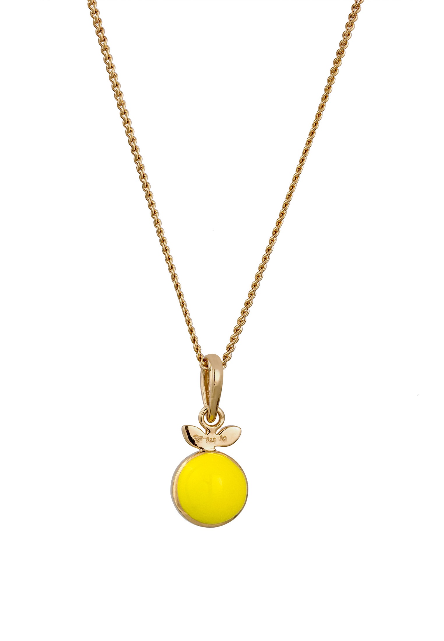 Nenalina Kette mit Anhänger »Halskette Frucht Orange Zirkonia 925 Sterling Silber vergoldet«