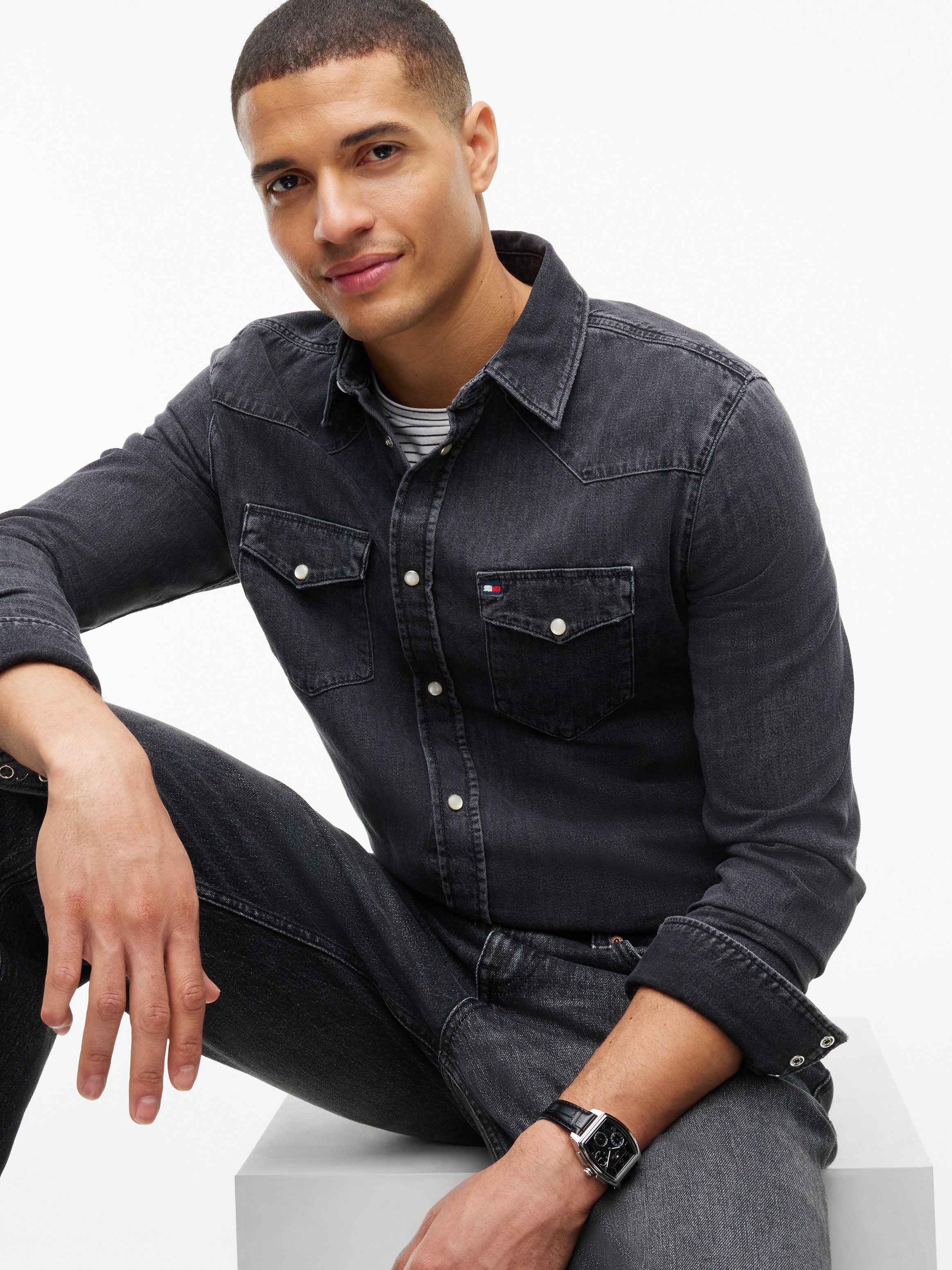 Tommy Hilfiger Jeanshemd »WESTERN DENIM« Regular Fit, Western-Stil