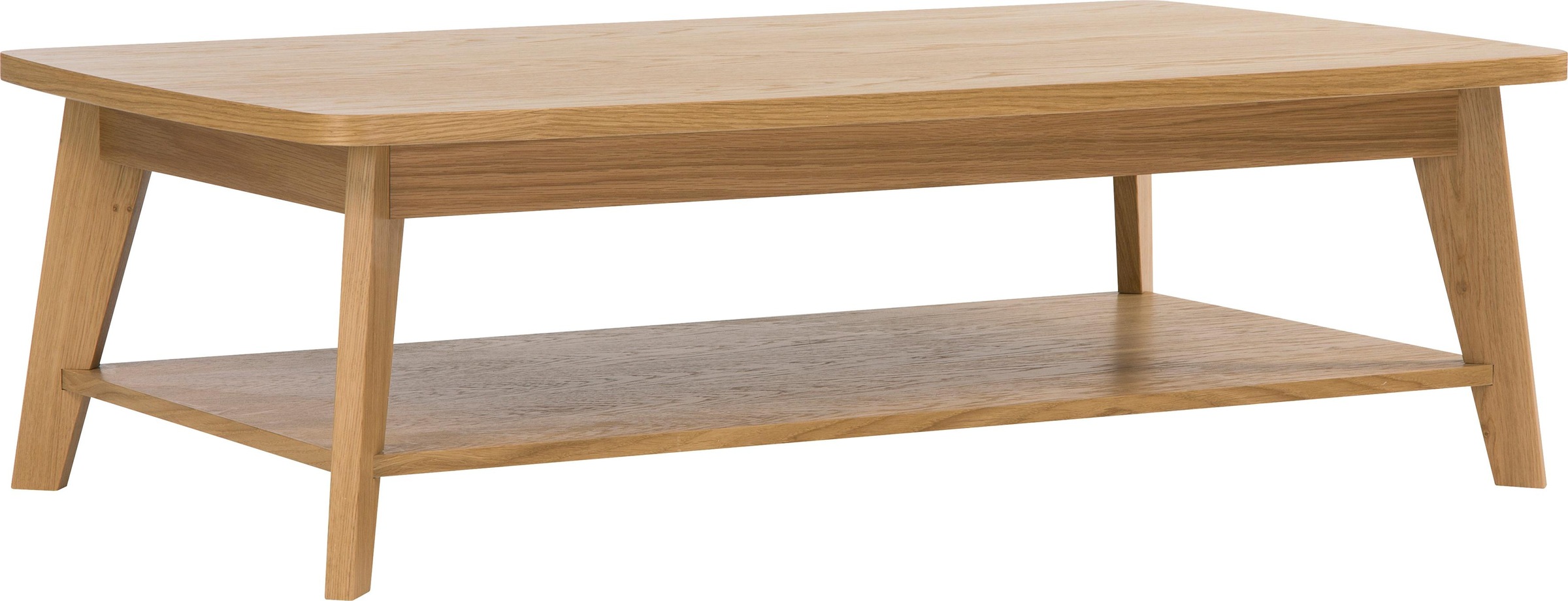 Woodman Couchtisch »Bórgvin«, Breite 115 cm, zeitloses Design, mit 1 Ablageboden, Holzfurnier Eiche
