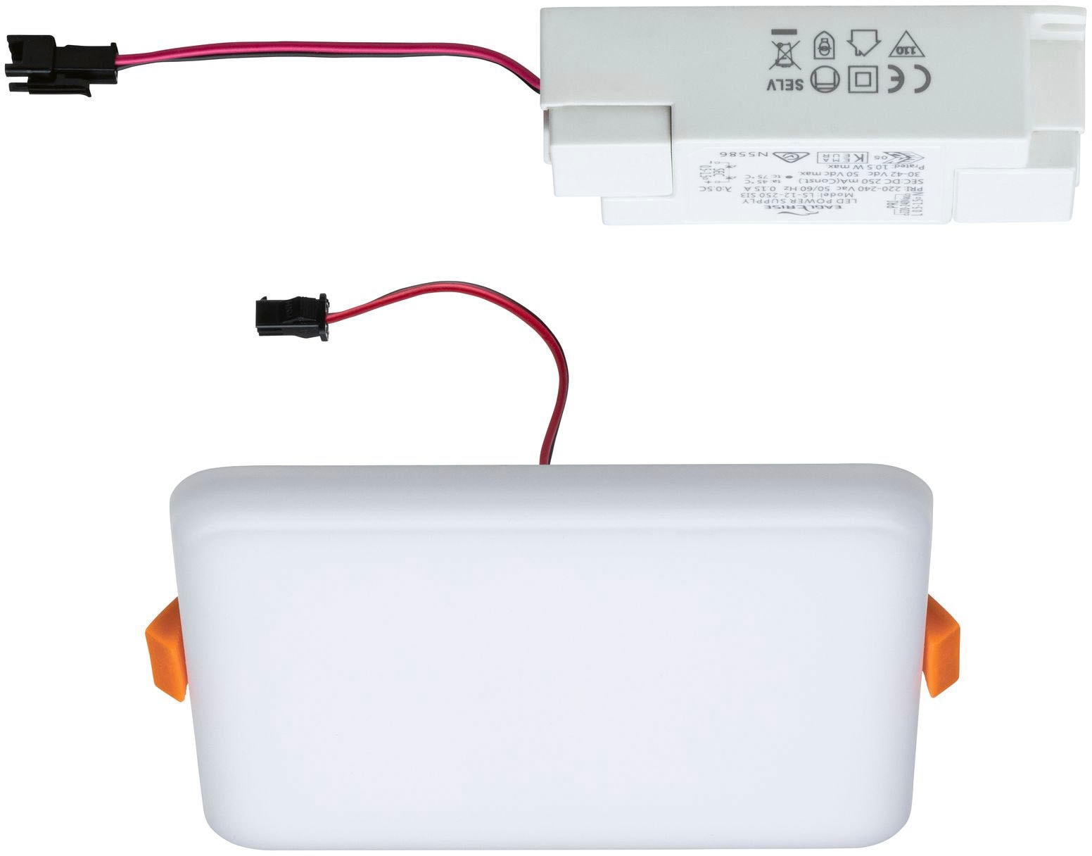 Paulmann LED Einbauleuchte »LED Einbaupanel Veluna VariFit IP44 eckig 125x125mm 8,5W 4.000K Satin«, 1 flammig, LED Einbaupanel Veluna VariFit IP44 eckig 125x125mm 8,5W 4.000K Satin