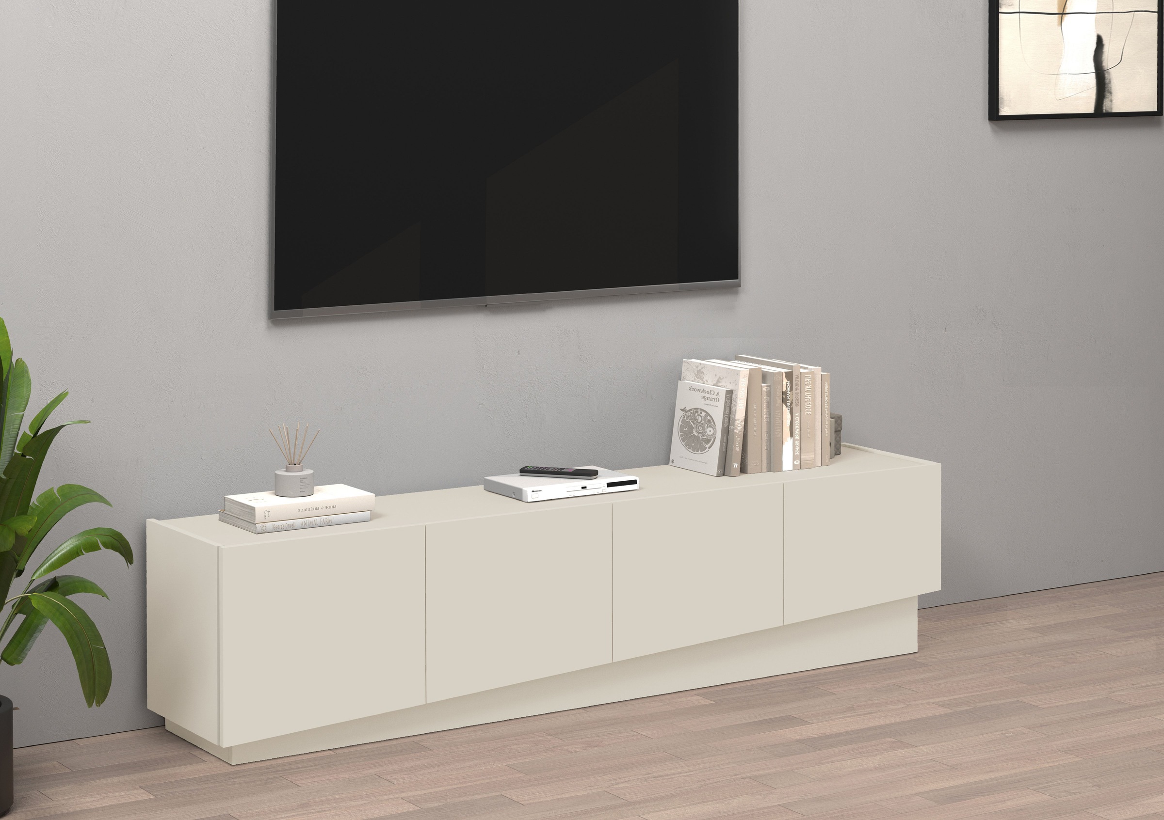 INOSIGN Lowboard »VELA, Lowboard, Breite 180 cm, Design mit schrägen Türen« 1 Stk. tlg. Made in Italy, Maße-B/T/H: 180x35x45, Lowboard, TV-Board, TV-Kommode