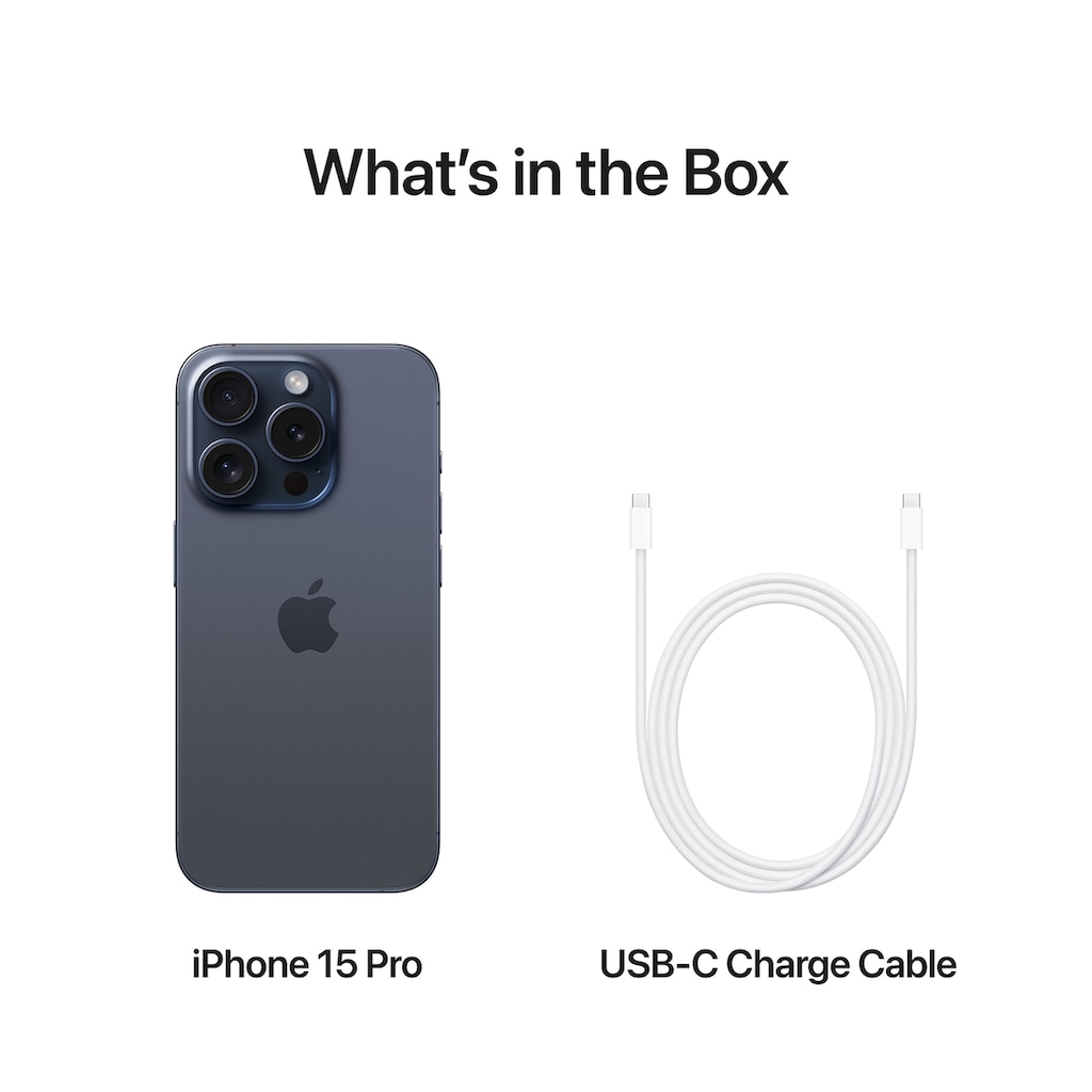 APPLE iPhone 15 Pro 128 GB Titan Blau