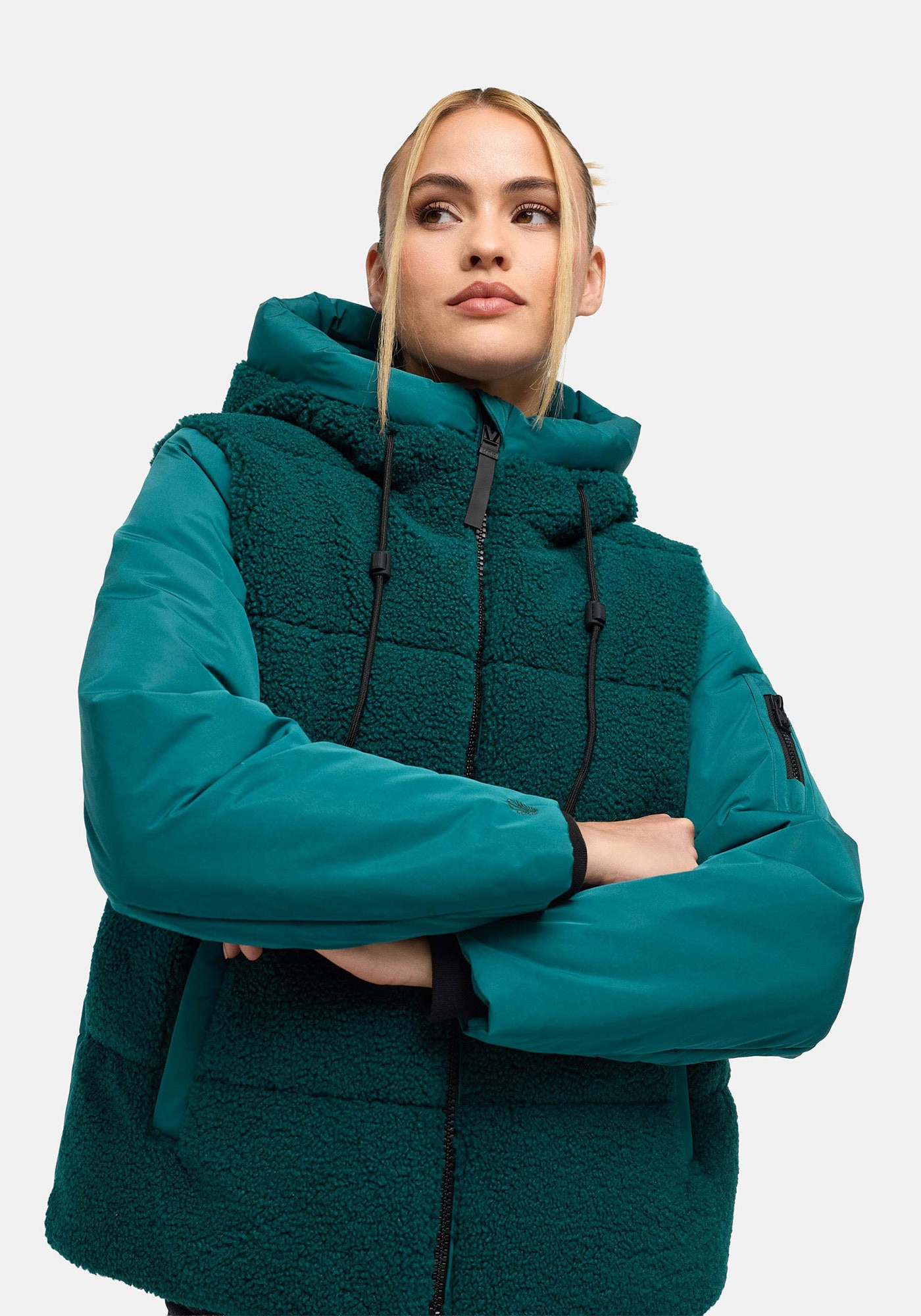 Marikoo Winterjacke »Marikoo Elidee Damen Teddyplüsch Jacke N142«