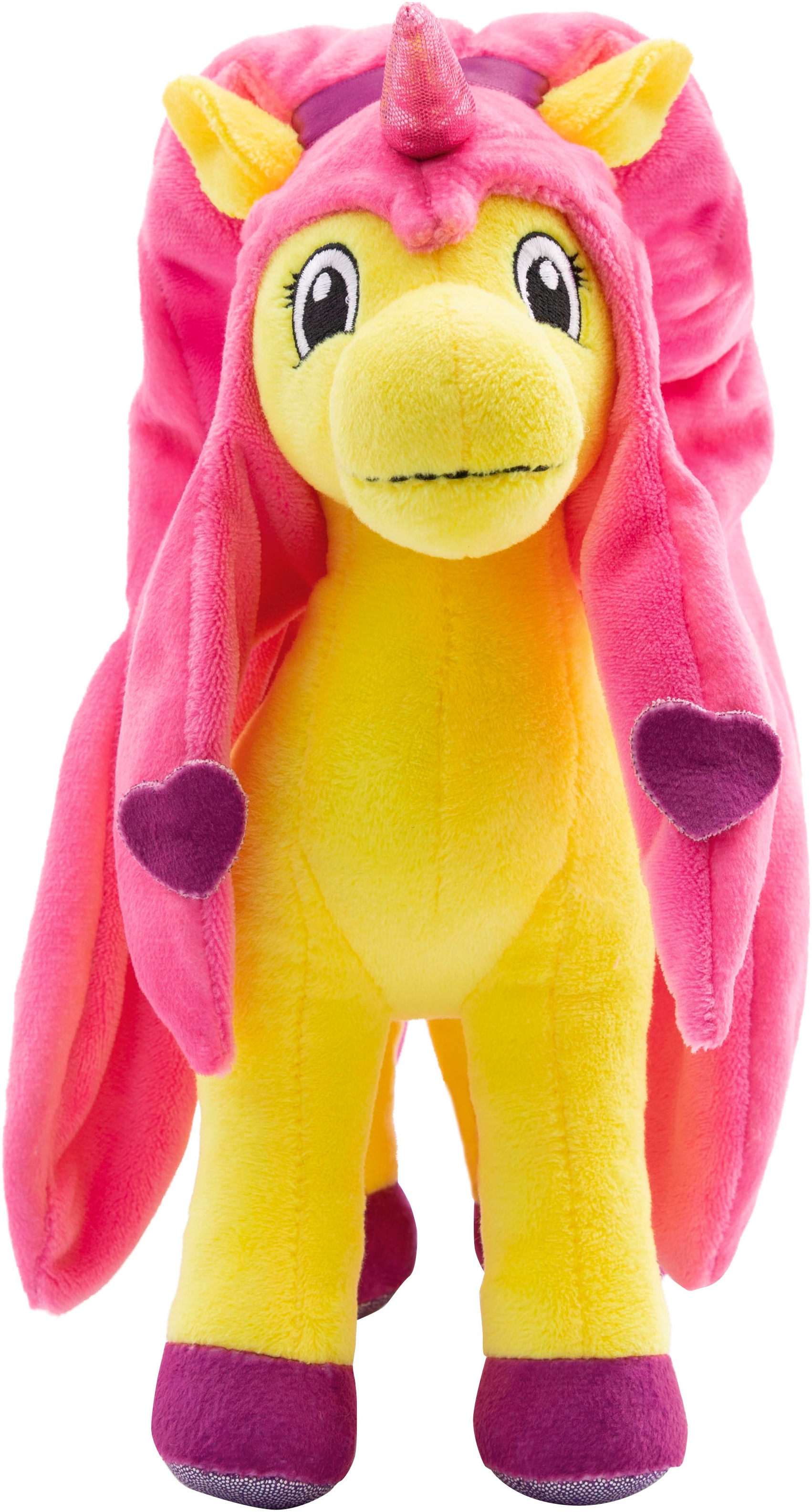 Nici Kuscheltier »Lissy PONY, Einhorn Dilara gelb-pink, 22 cm stehend«