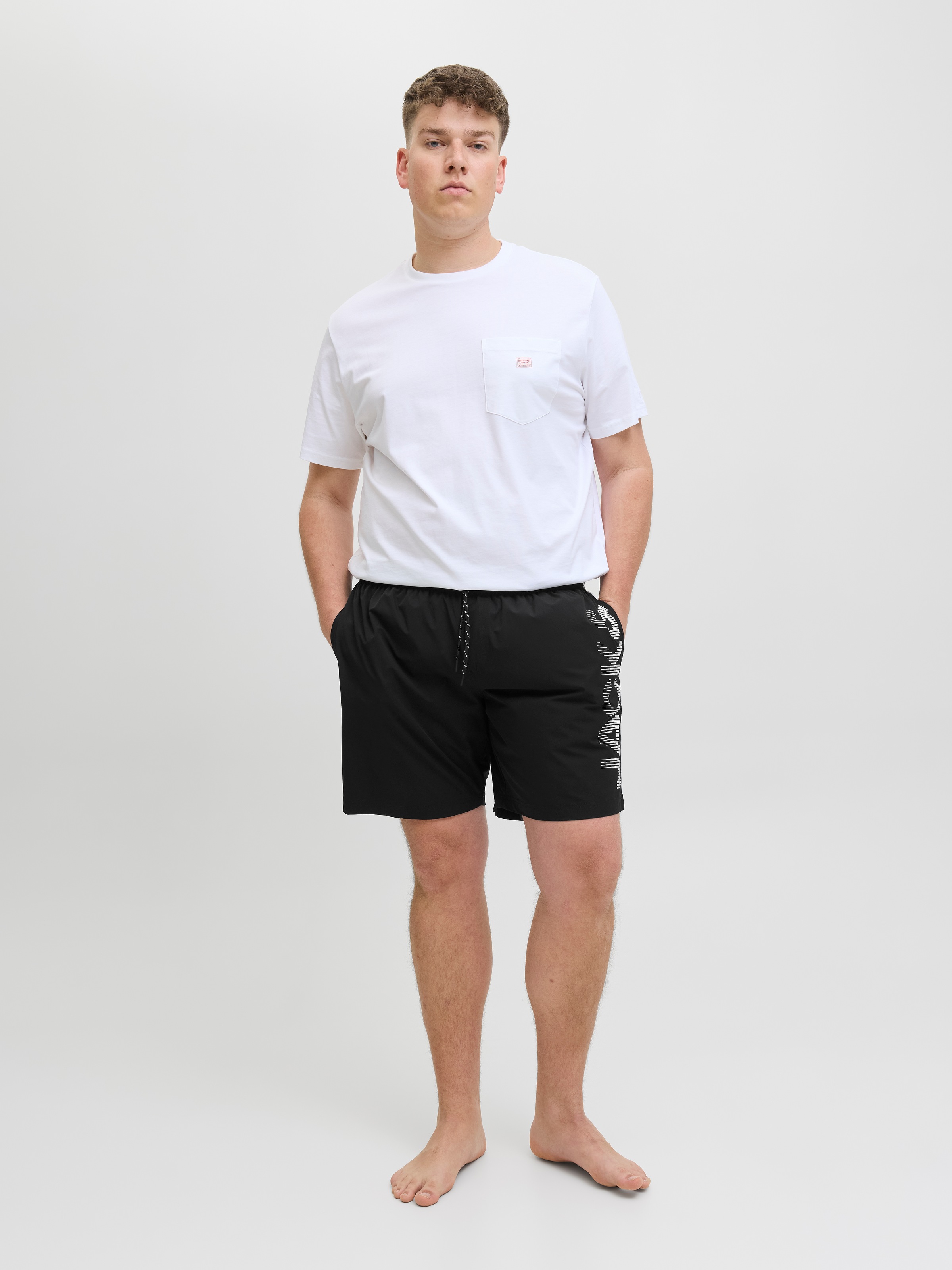 Jack & Jones PlusSize Badeshorts »JPSTMAUI JJSWIM SPLICE LOGO AKM SN PLS«