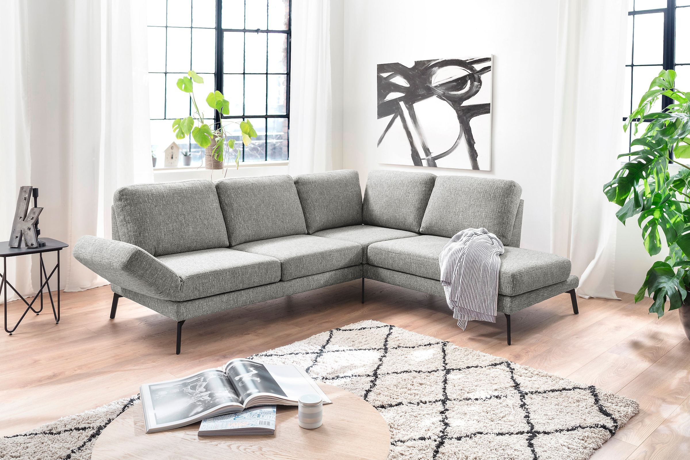 3C Candy Ecksofa »Kairo Multifunktion-Sofa, bequem und viele Komfortfunktionen, L-Form« inklusive Drehsitz-, Armlehnen- und Rückenverstellung