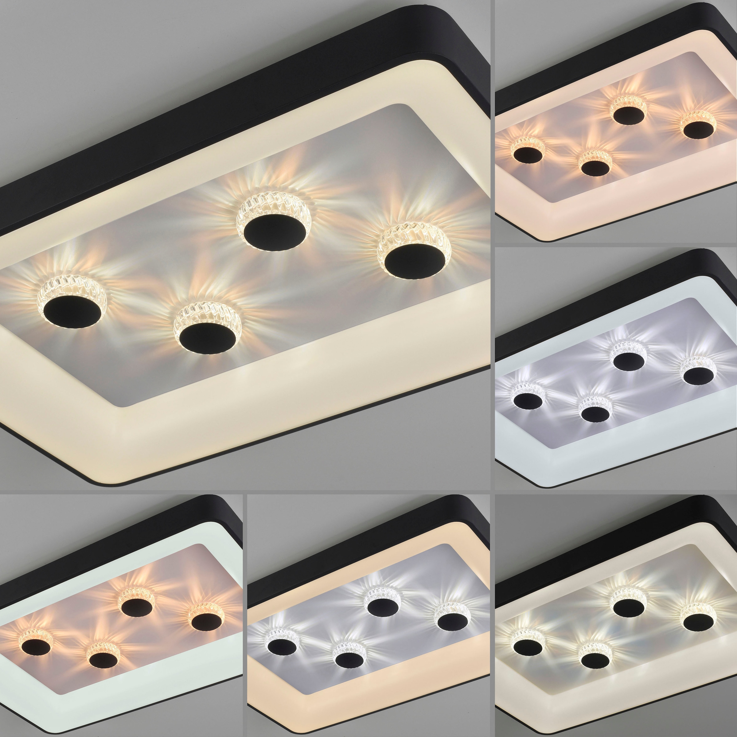 JUST LIGHT Deckenleuchte »VERTIGO« LED-Board 1 Stk. warmweiß - kaltweiß