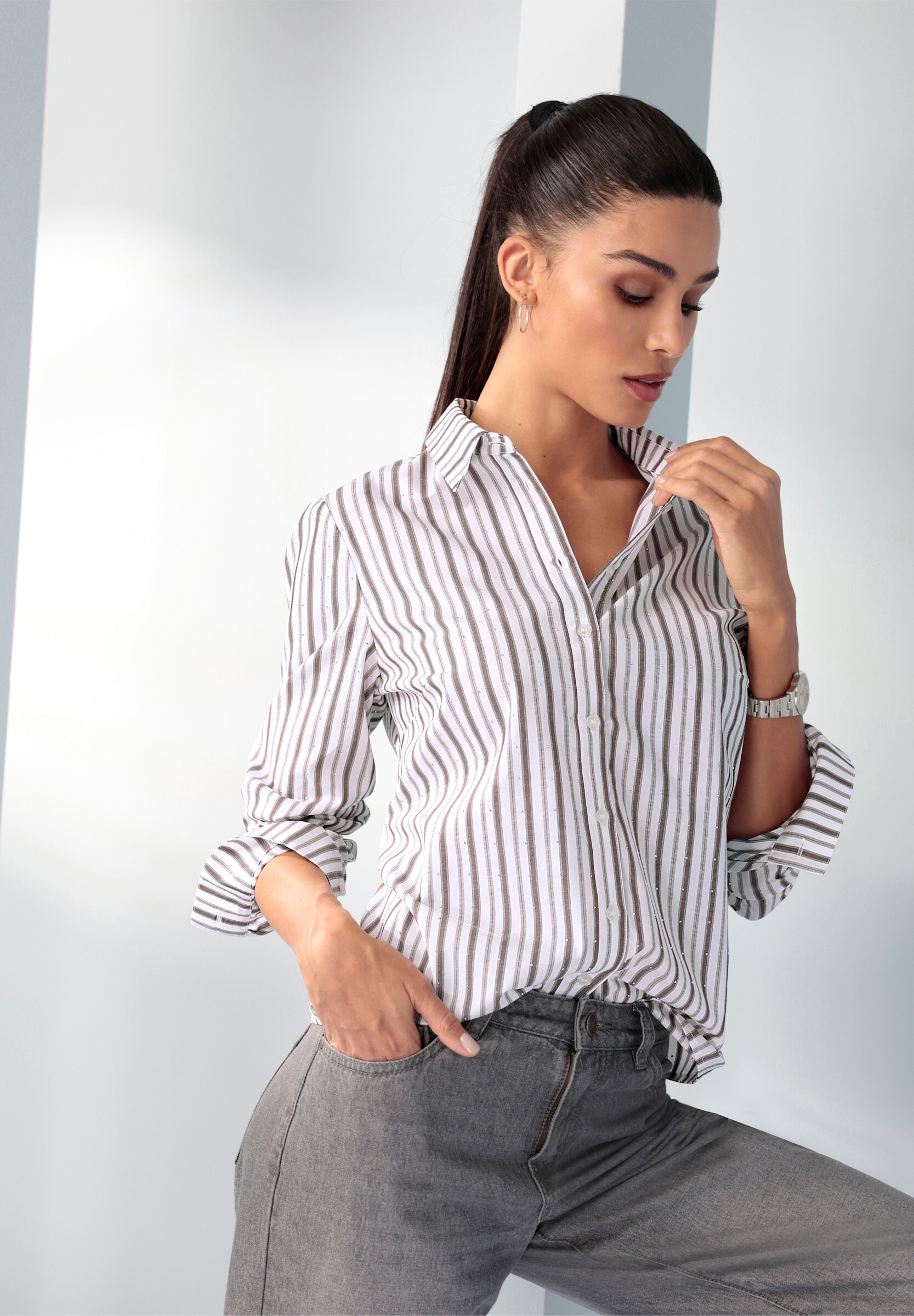 heine Hemdbluse »Hemdbluse Gestreifte Bluse«