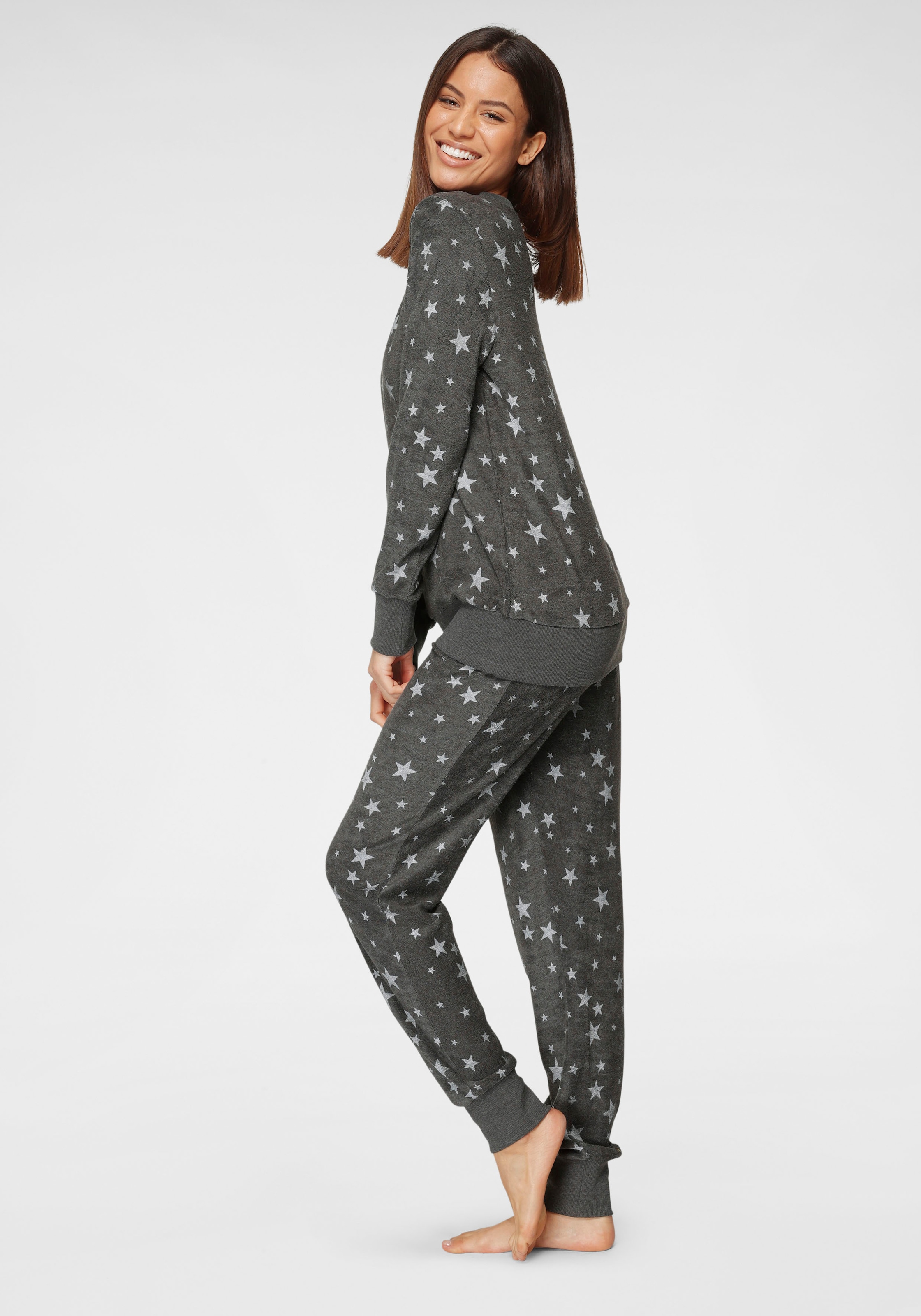 Vivance Dreams Pyjama, (2 tlg.), mit Alloverdruck