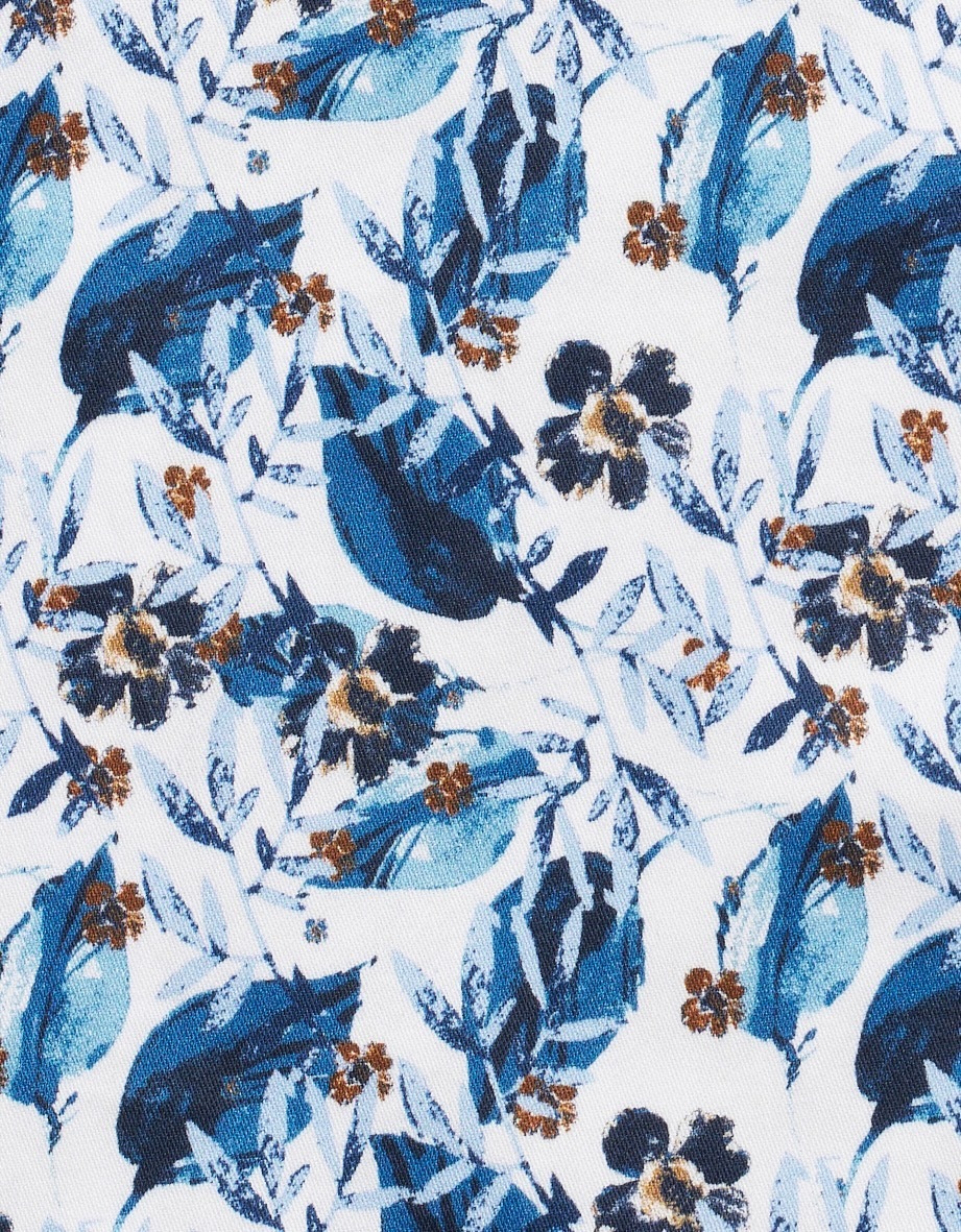 bugatti Kurzarmhemd aus Satin-Twill