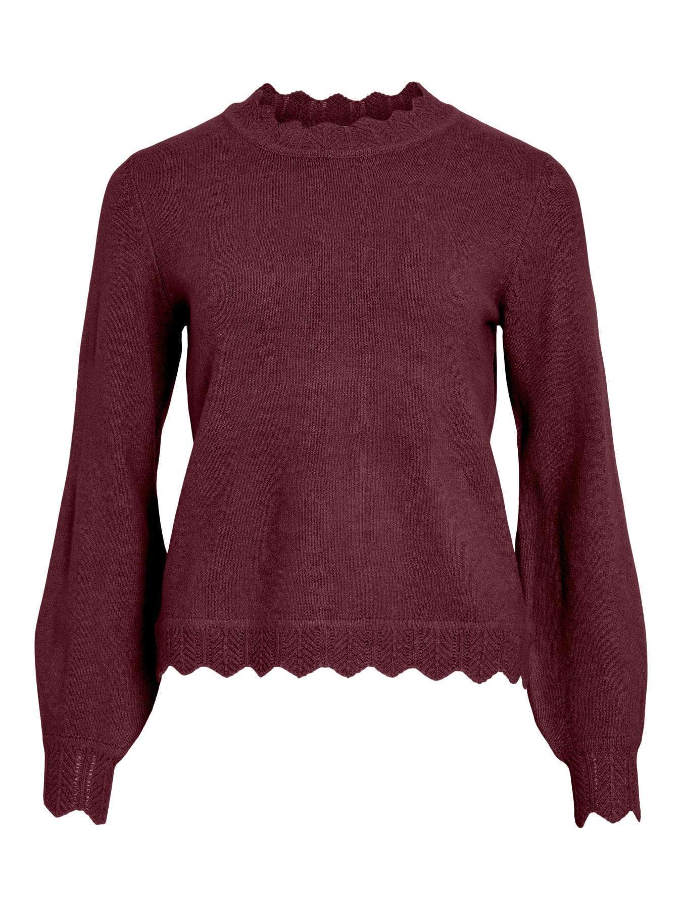 Vila Strickpullover »VINIKOLINA O-NECK L/S KNIT TOP - NOOS« Materialmix, regular fit