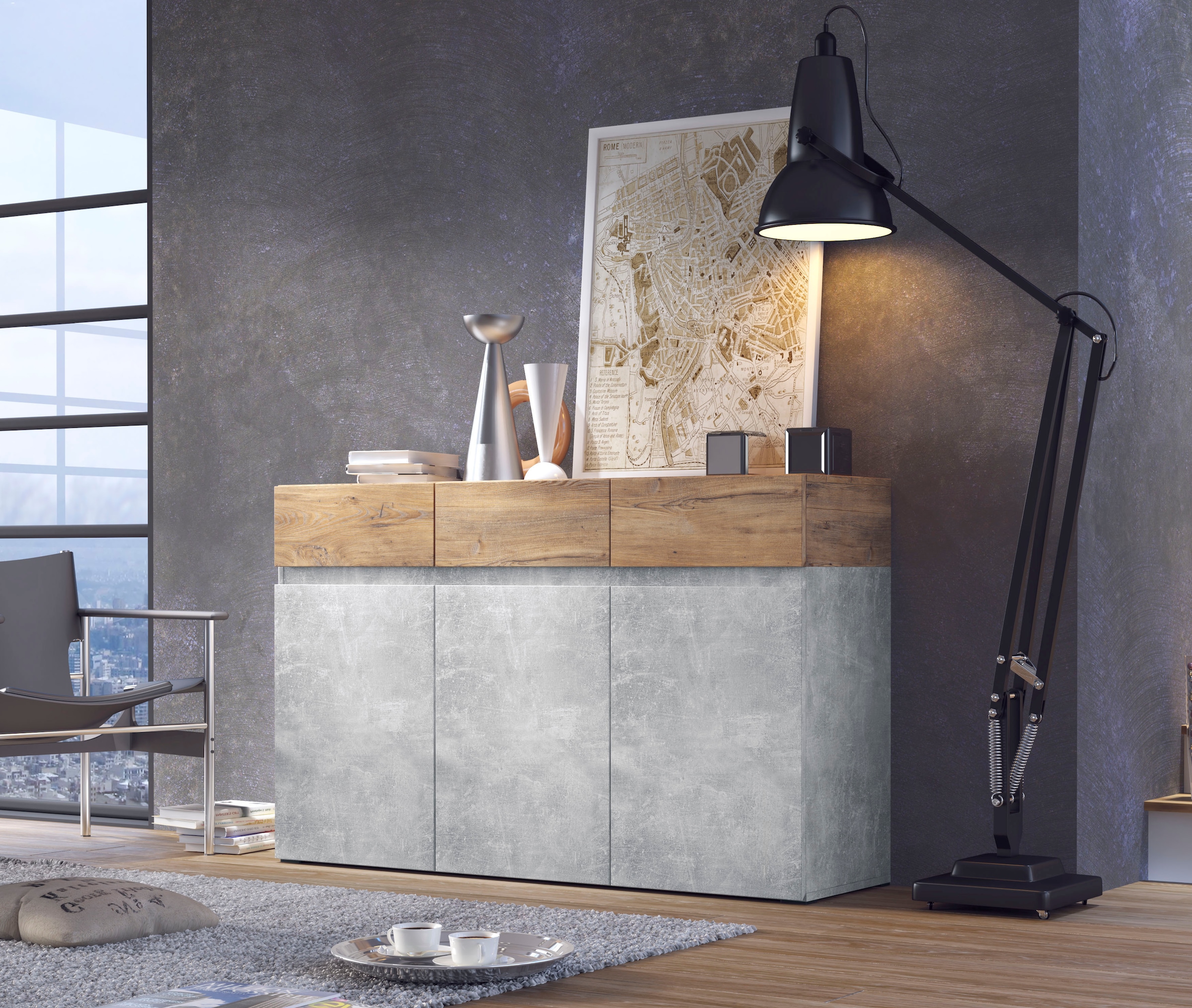 Home affaire Sideboard "Rimini" Breite 135 cm