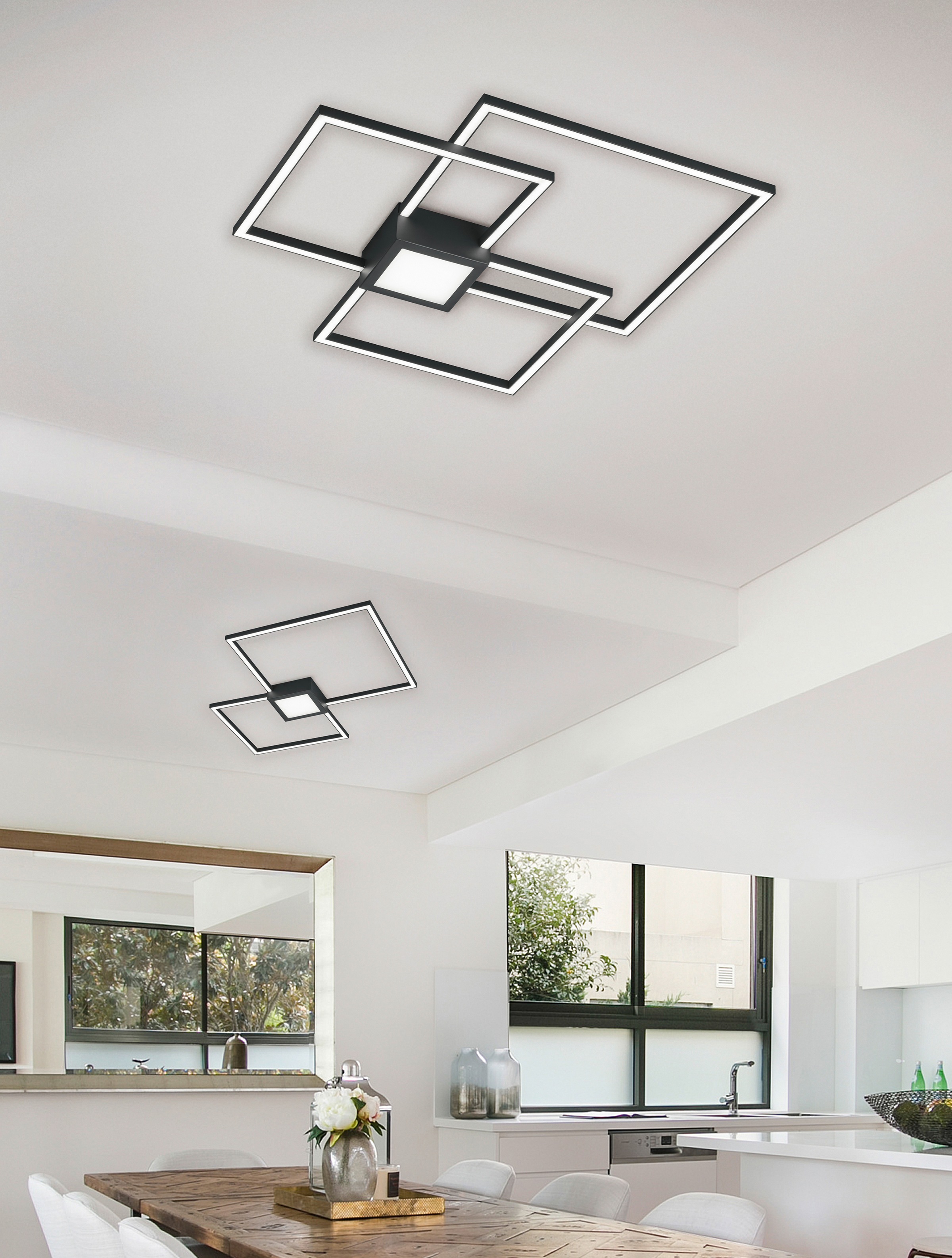 TRIO Leuchten LED Deckenleuchte »Hydra«, 1 flammig, Leuchtmittel LED-Board | LED fest integriert, LED Deckenlampe, Switch Dimmer