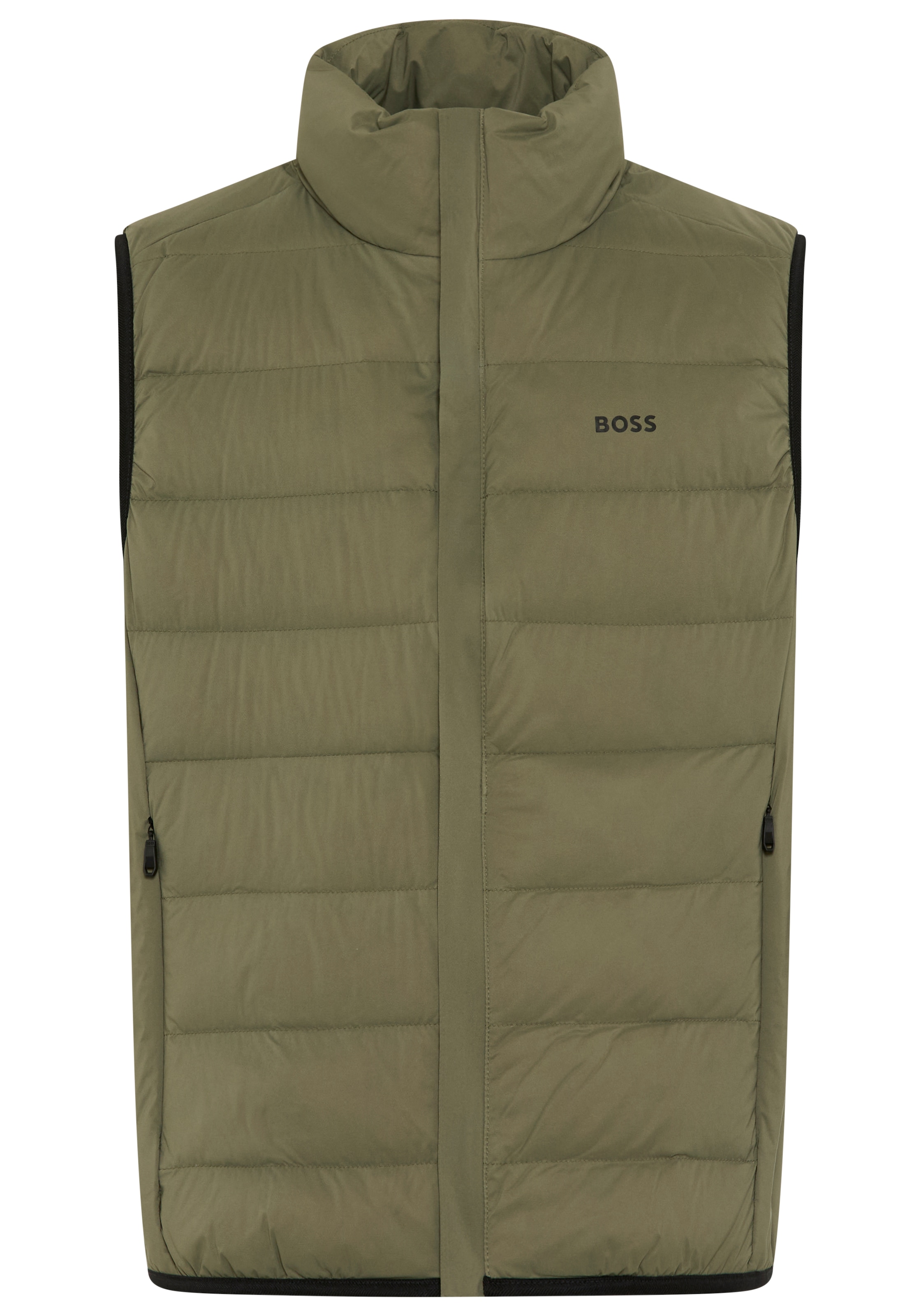 BOSS GREEN Daunenweste Stehkragen, Regular Fit, 4-Wege-Stretch-Qualität