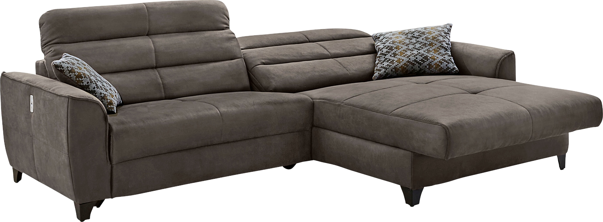 Jockenhöfer Gruppe Ecksofa »Double One L-Form«, mit 2x 120cm breiten, elektromotorischen Relaxfunktionen