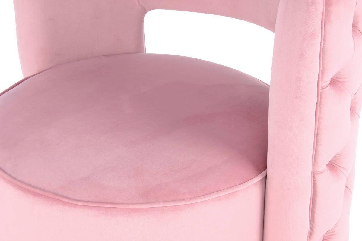 Kayoom Sessel »Drehsessel Beverly 125, drehbar, Gestell aus Eisen,samtige Oberfläch« 1 Stk. tlg. rund, glamourös,  gesteppter Rücken, abgerundete,Drehsessel