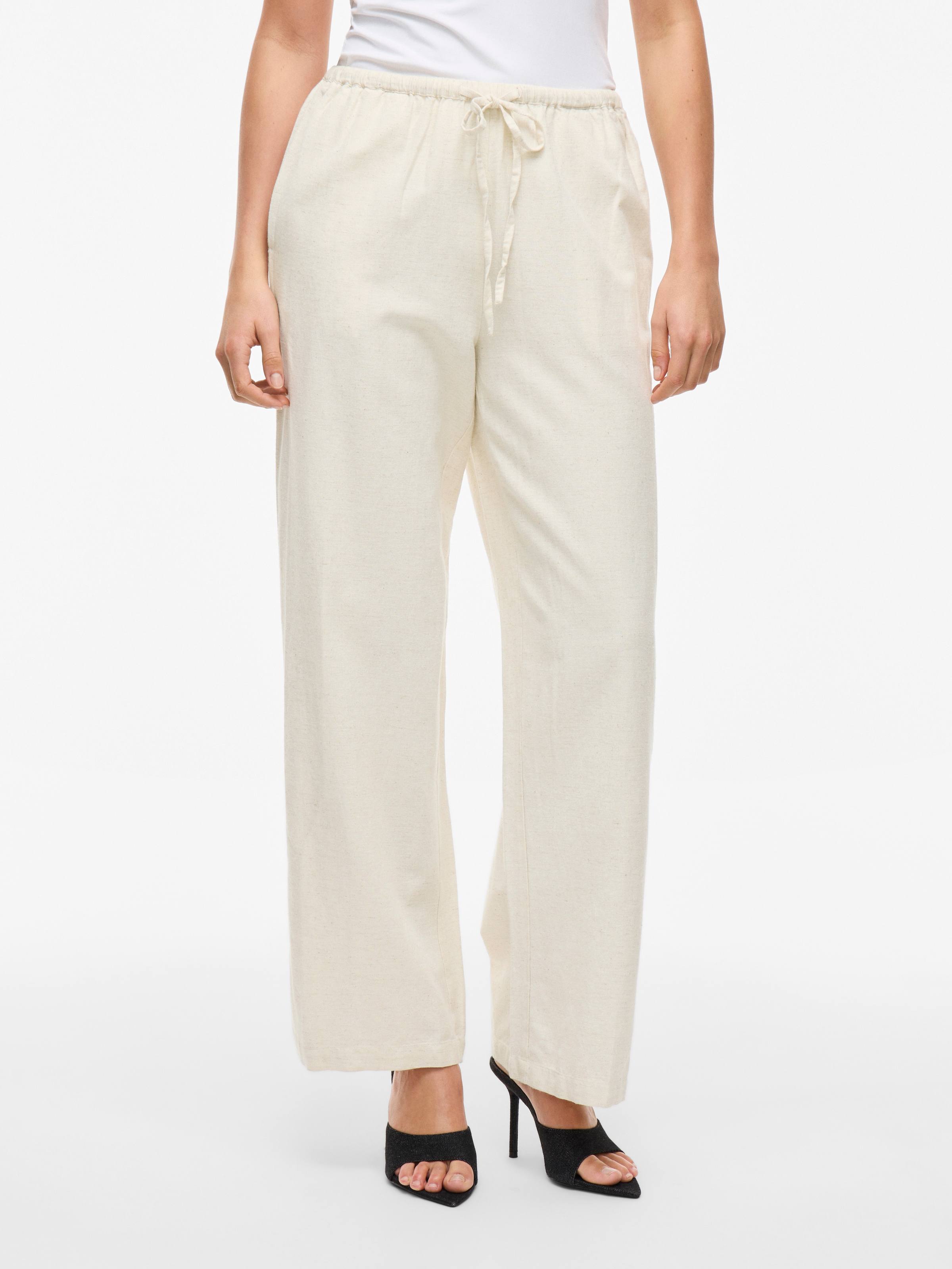 Vila Schlupfhose »VIPRISILLA RW PANTS - NOOS«  Sommerhose, mit Leinen