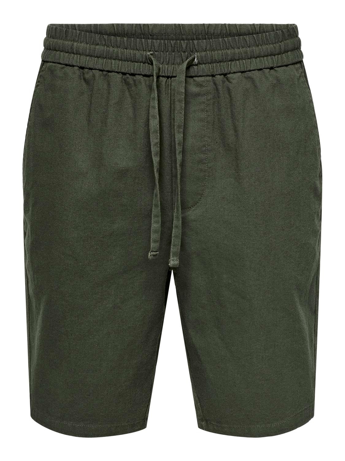 ONLY & SONS Shorts »ONSLINUS 0007 COT LIN SHORTS NOOS«