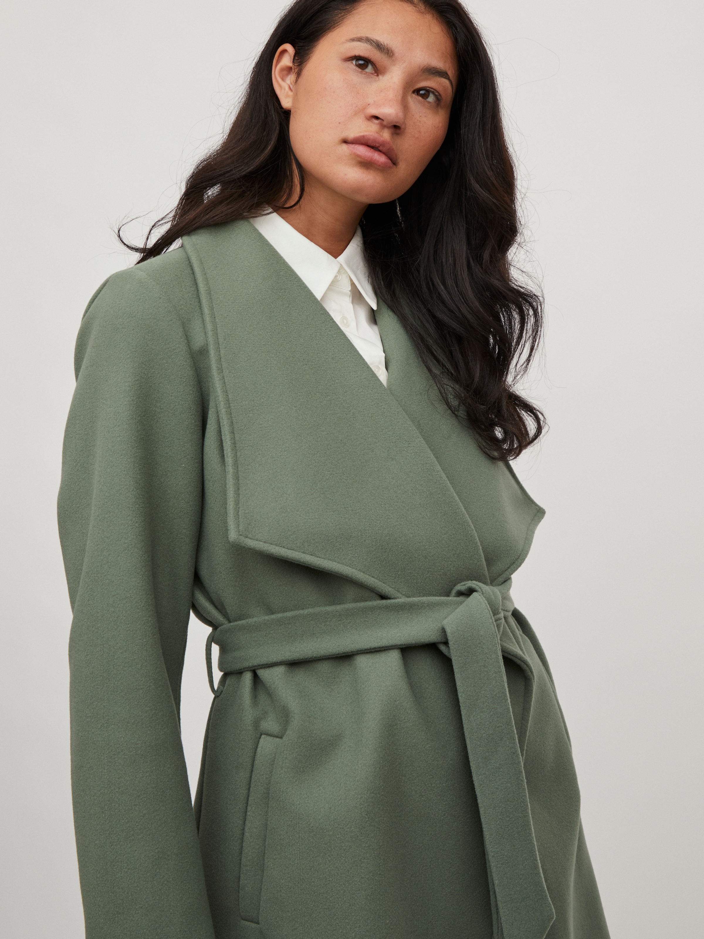 Vila Kurzmantel »VICOOLEY COLLAR BELT COAT - NOOS«