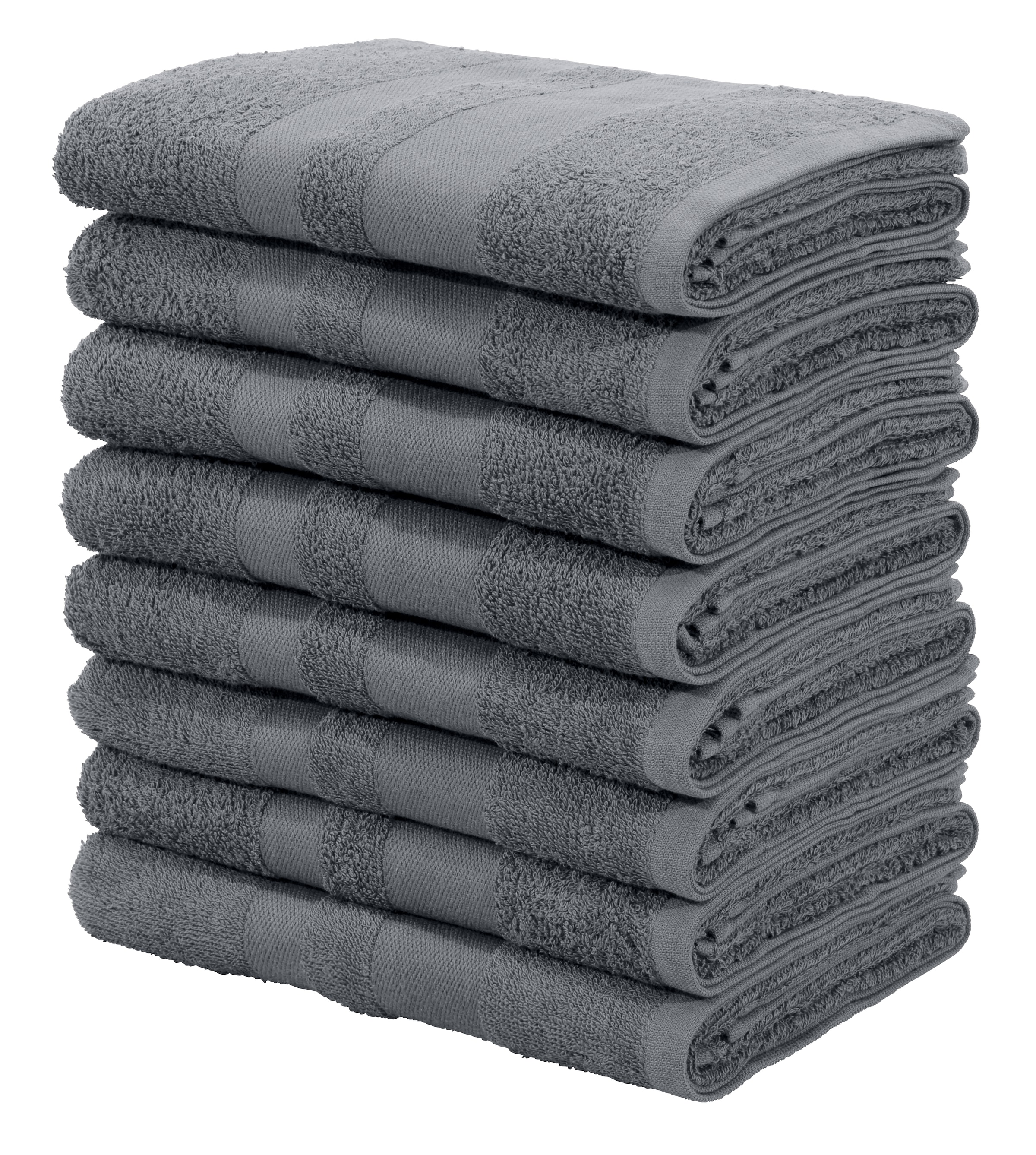 OTTO home Handtücher »Vanessa, 8 Handtücher, 50x100cm, in Standard- und Premium-Qualität« Handtücher mit Bordüre, 100% Baumwolle, einfarbig, weich
