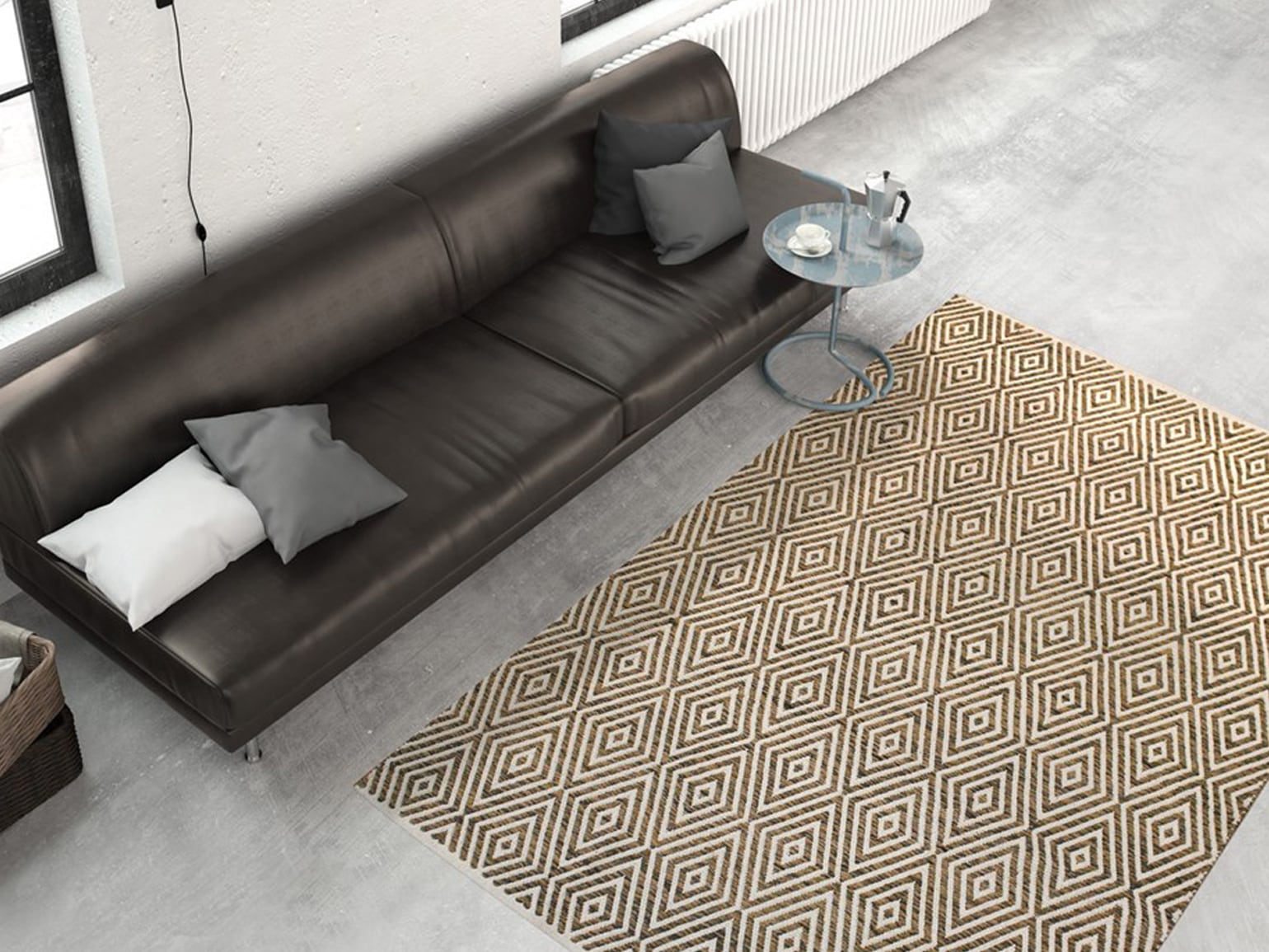 calo-deluxe Teppich "Luba 333" rechteckig 7 mm Höhe reine Baumwolle, Wohnzimmer
