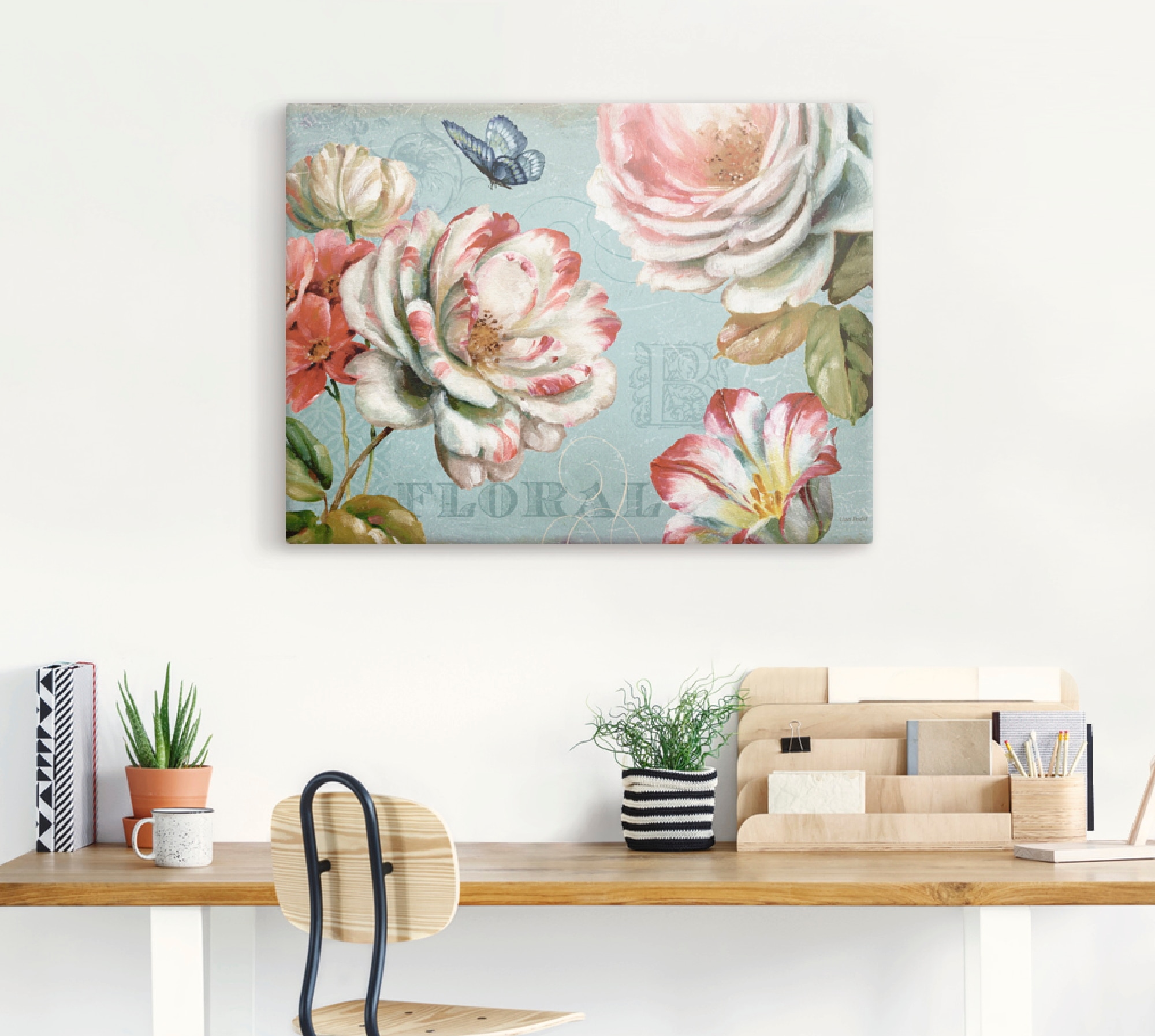 Artland Leinwandbild »Frühlingsromanze III«, Blumen, (1 St.), auf Keilrahmen gespannt