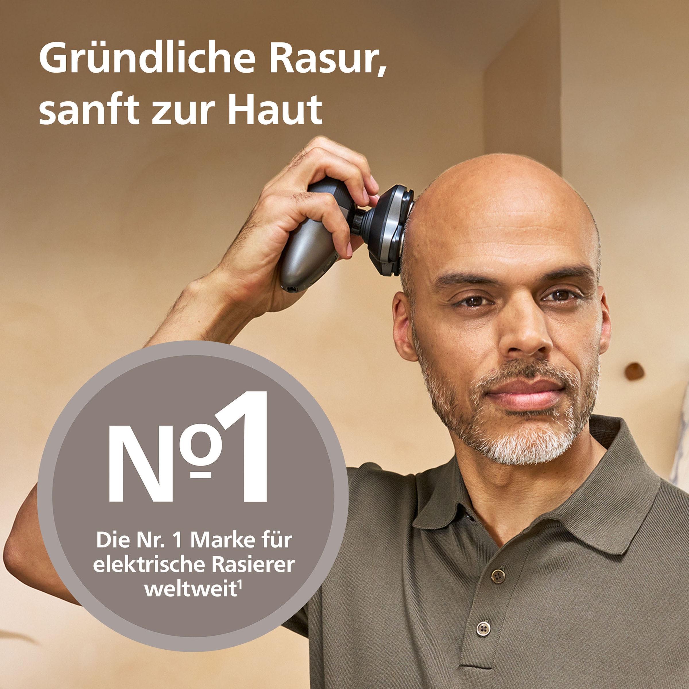 Philips Glatzen-Rasierer »HS7980/15« Haarschneider mit 36 ComfortCut-Klingen, inkl. Reinigungsstation