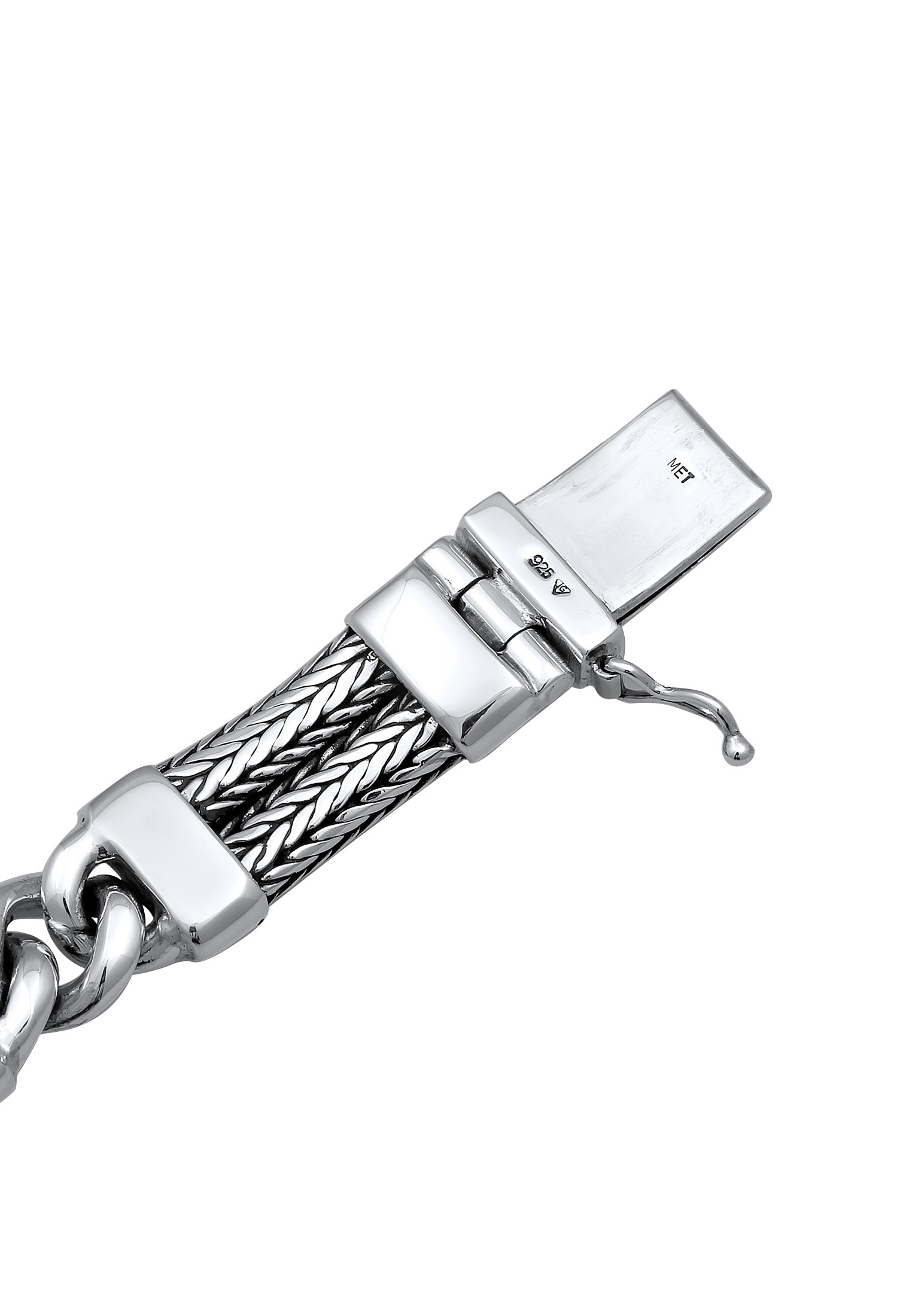 Kuzzoi Armkette »Armband Herren Panzer Gliederarmband Modern 925 Silber«