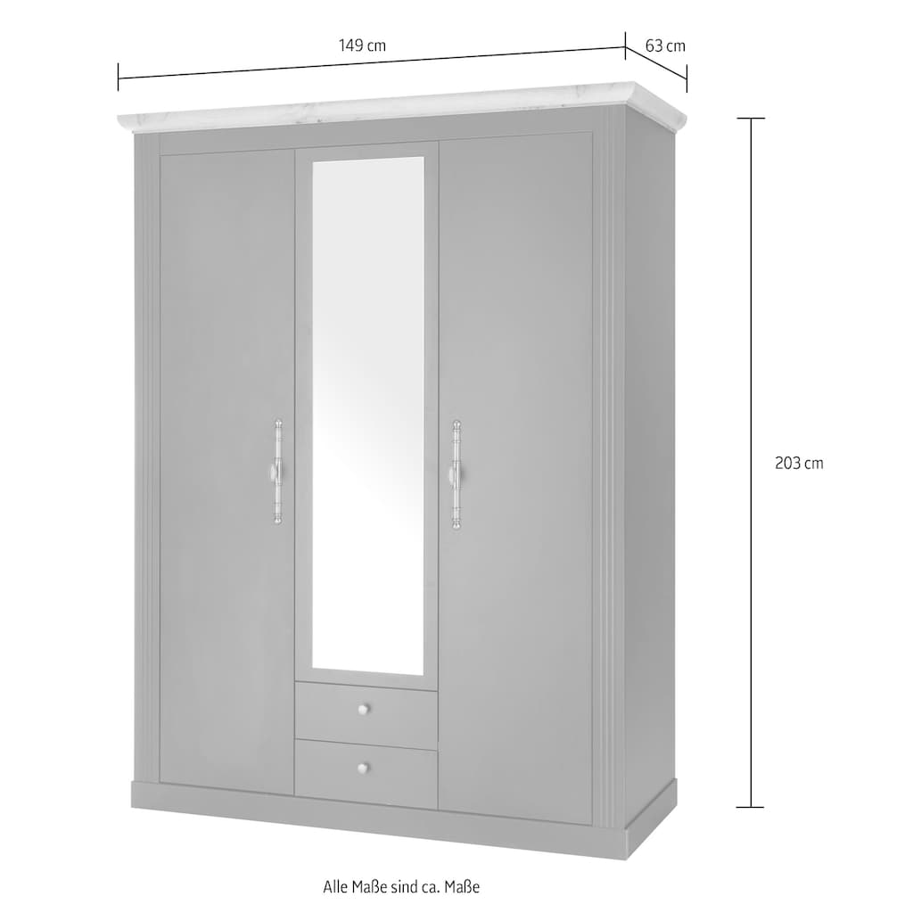 Home affaire Kleiderschrank »WESTMINSTER«, mit dekorativer Rillenfräsungen, in den Breiten 109 und 149 cm
