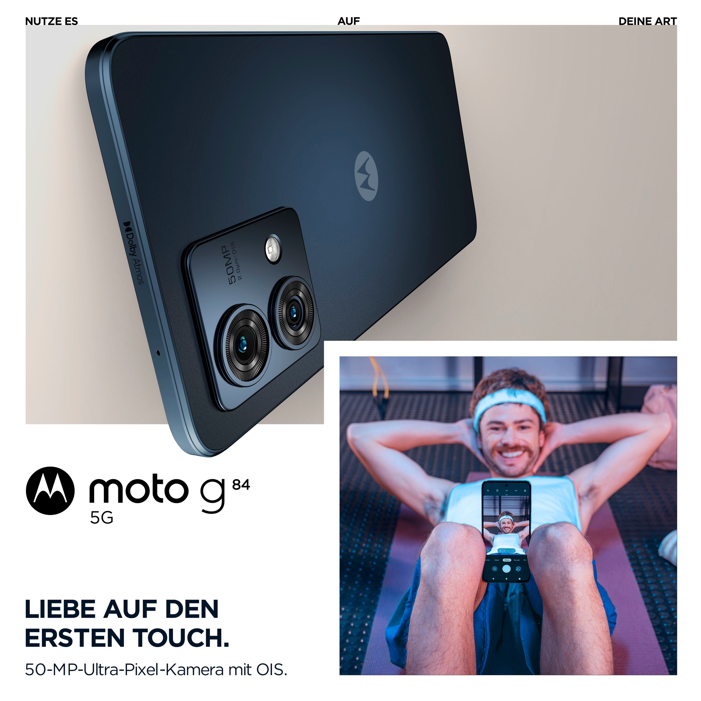 Motorola Smartphone »moto g84 5G«, Midnight Blue, 2 Steckplätze für SIM/Speicher oder SIM/SIM
