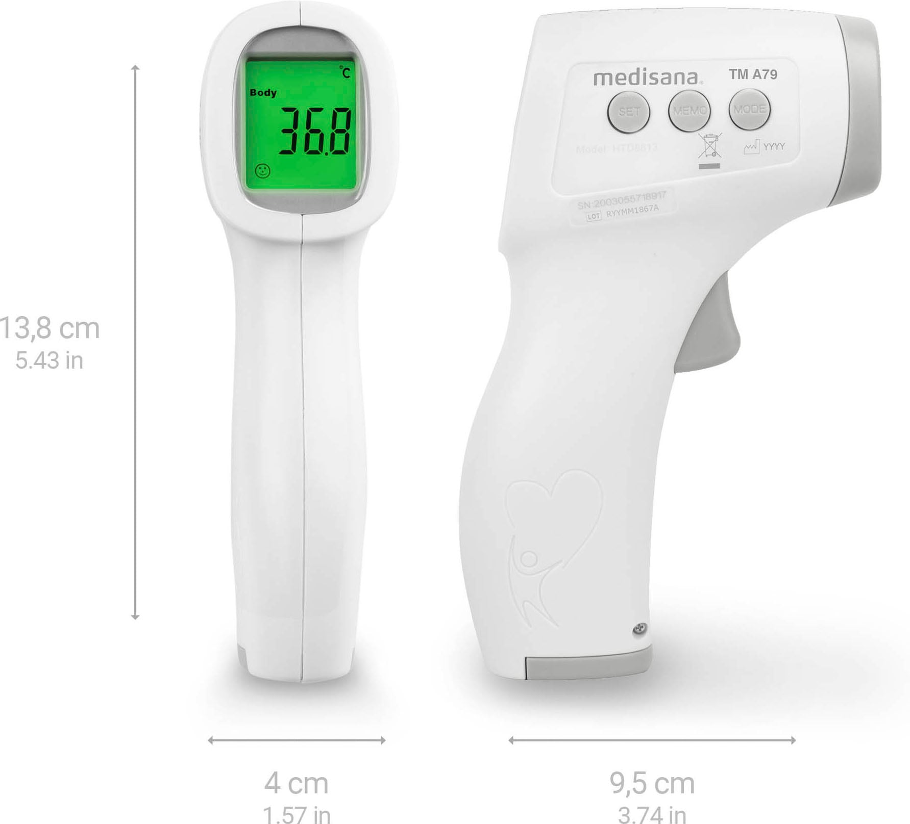 Medisana Infrarot-Fieberthermometer »TMA79« XXL Garantie 3 mit Jahren