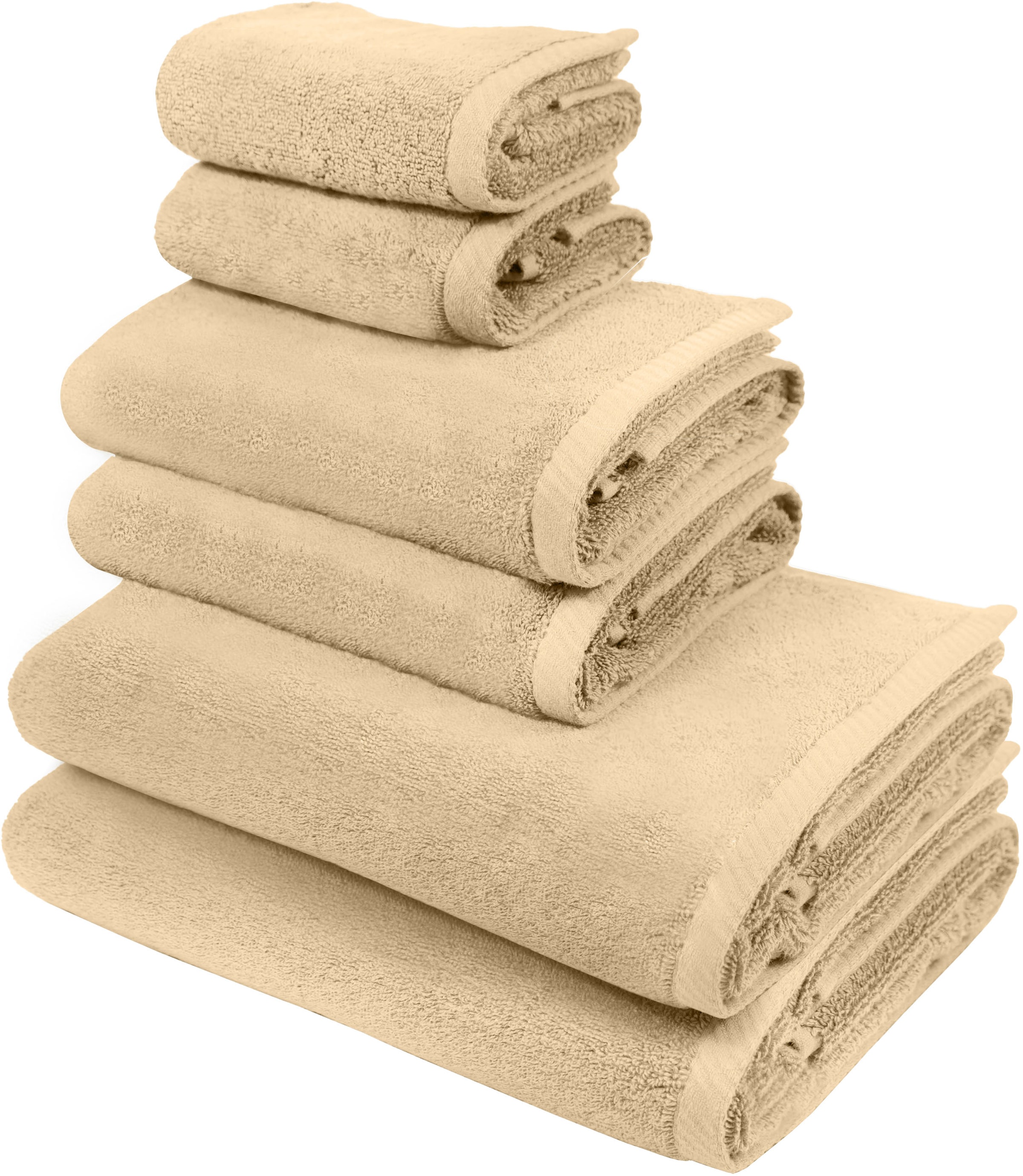 Bruno Banani Handtuch Set »Lana, Handtuch-Set in Premium Qualität 600g/m²« Set 6 Stk. Frottier hochwertig, weich, flauschige Qualität, 5 Jahre Garantie