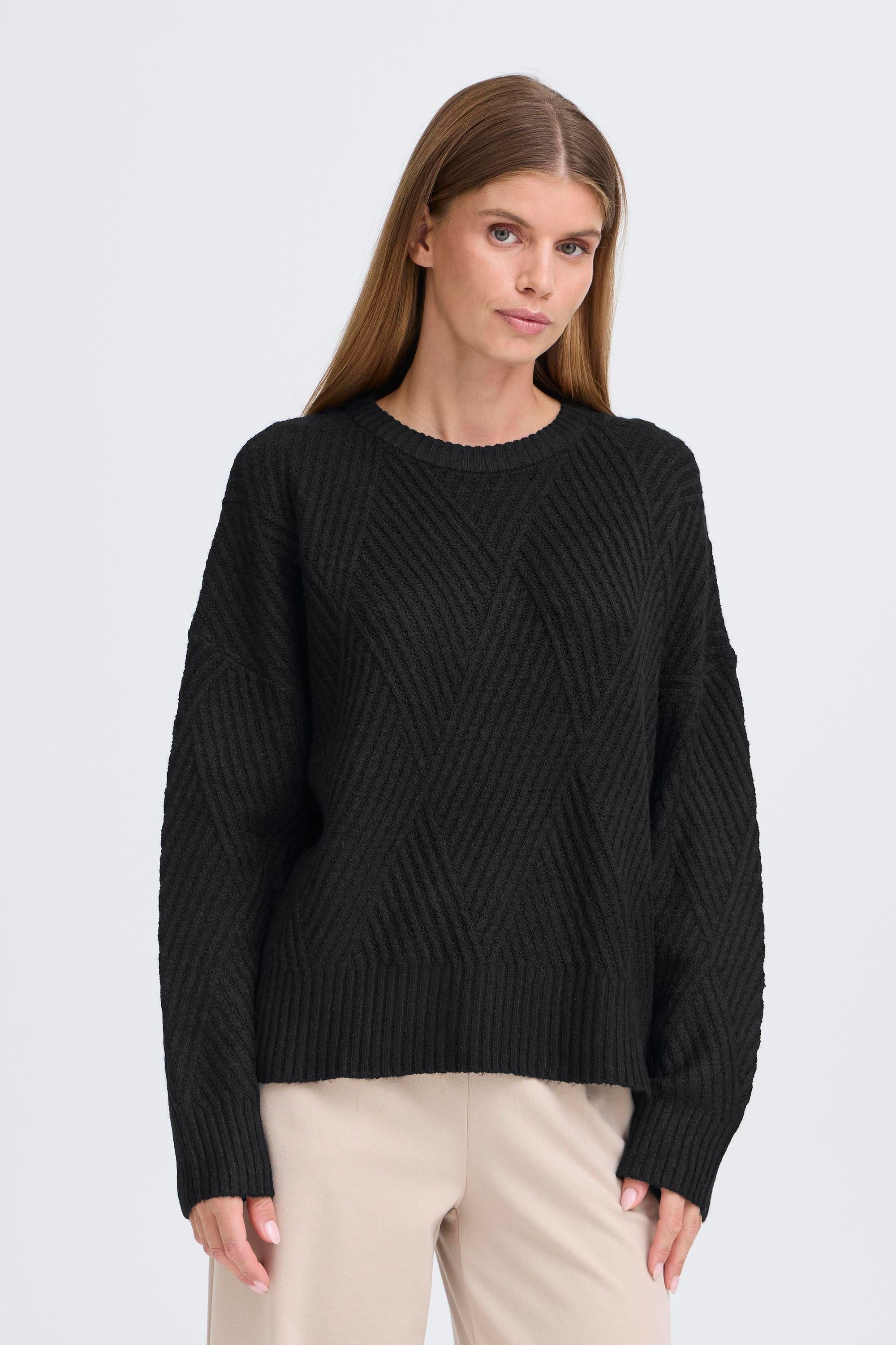 OXMO Strickfleece-Pullover »Strickpullover OXIBOMMA«