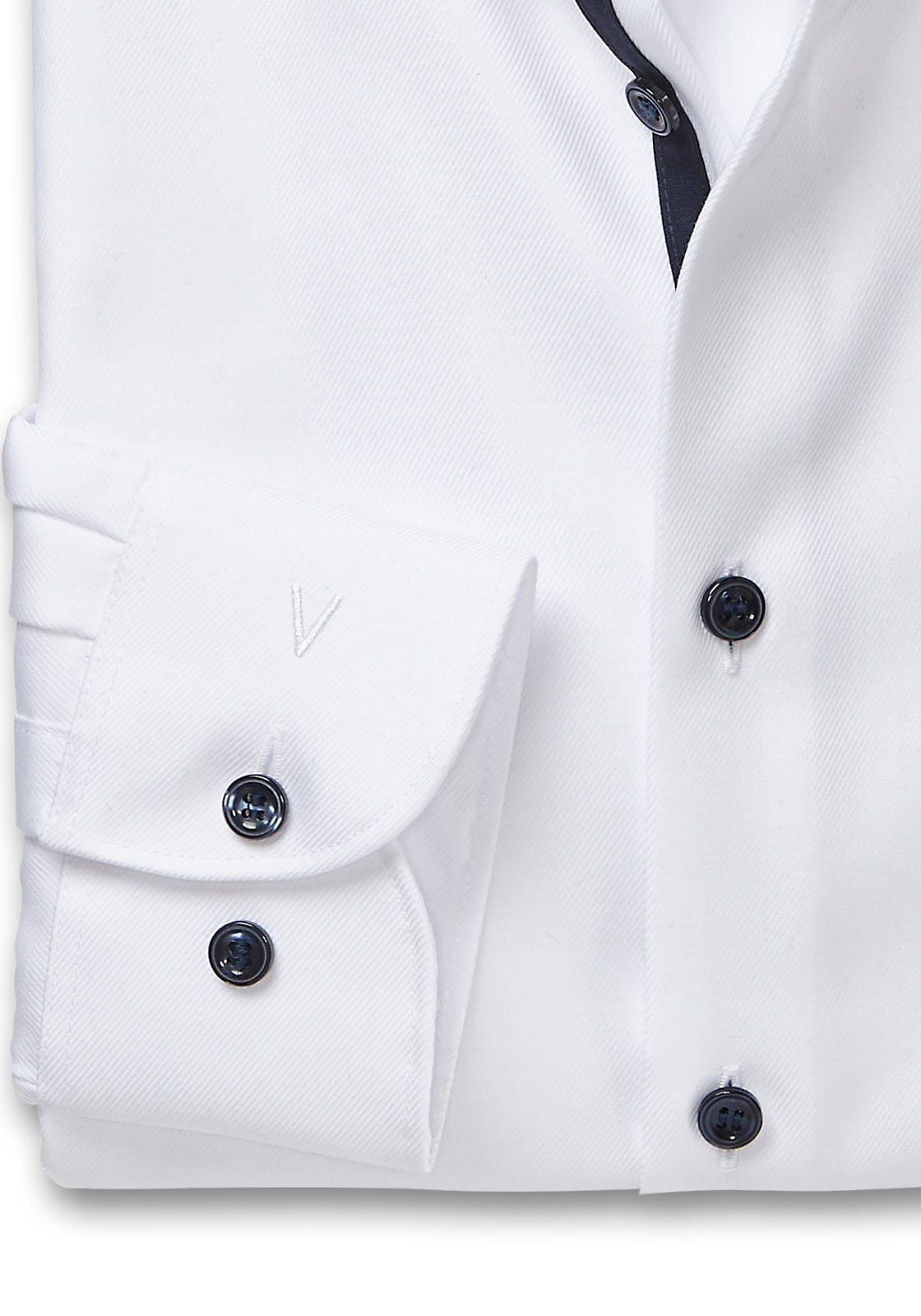 MARVELIS Langarmhemd Businesshemd, New-York-Kentkragen, unifarben, schmale Passform