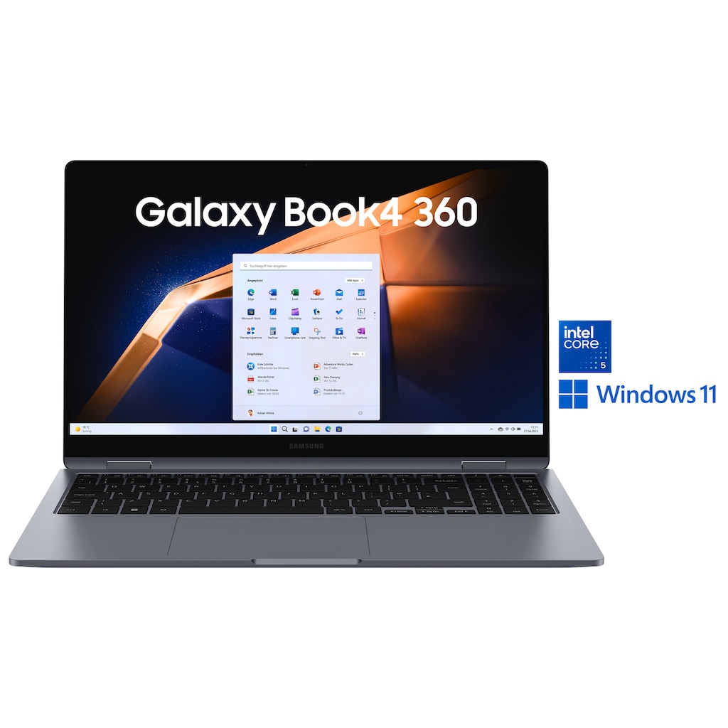 Samsung Convertible Notebook »NP750Q Galaxy Book4 360 15''«, 39,6 cm, / 15,6 Zoll, Intel, Core 5, 256 GB SSD