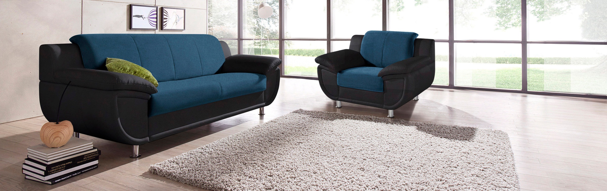 TRENDMANUFAKTUR Sessel »Rondo 3, Loungesessel« wahlweise mit komfortablem Federkern, mit extra breiten Armlehnen