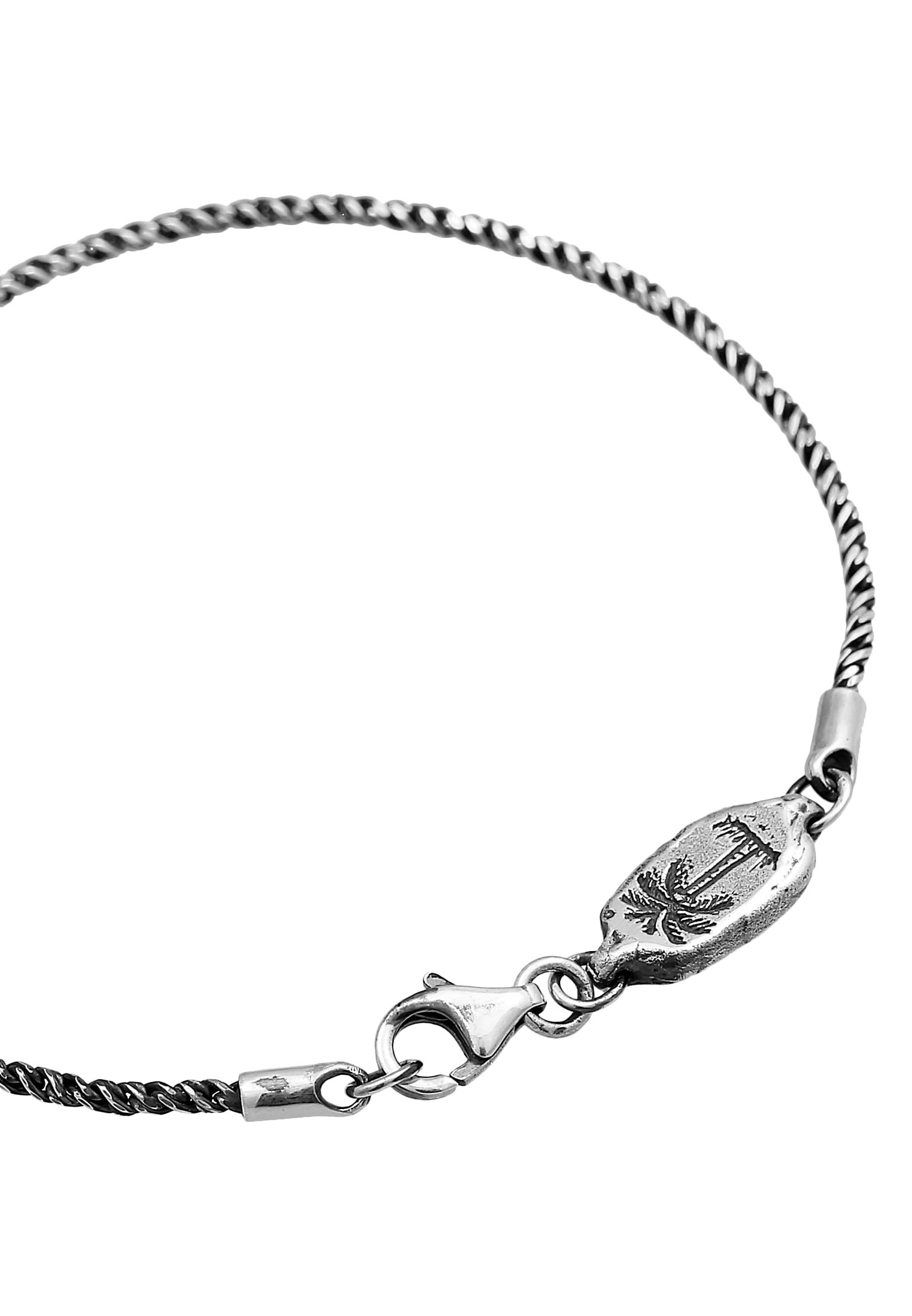 HAZE & GLORY Armkette »Armband Herren Kordelkette - Paradise 925 Silber oxidiert«