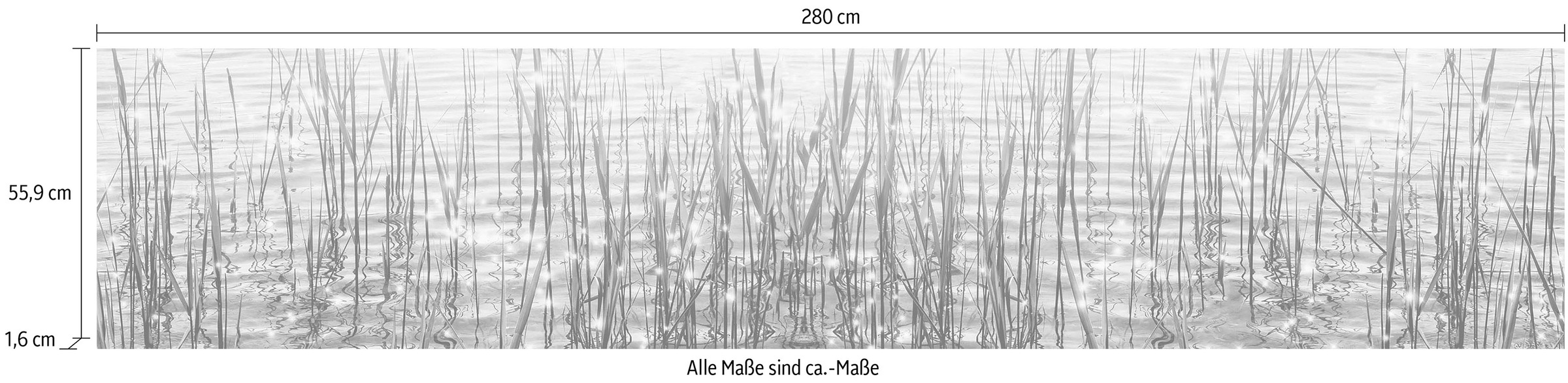 Express Küchen Küchenrückwand »Seegras«, (1 tlg.)