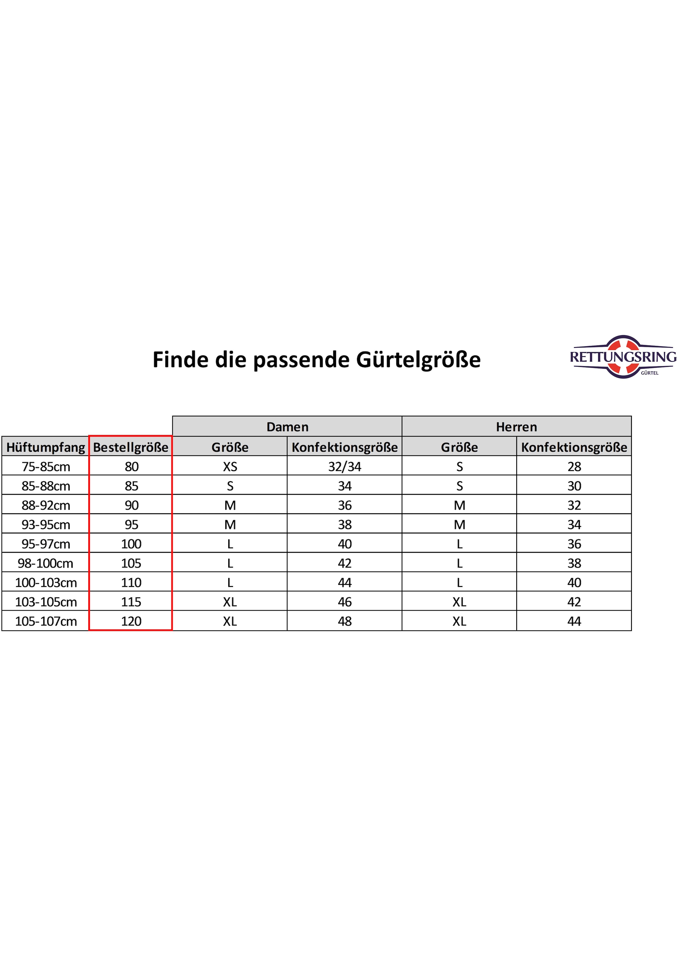 Rettungsring Gürtel Ledergürtel mit austauschbarer Schließe »Wolke Silber«