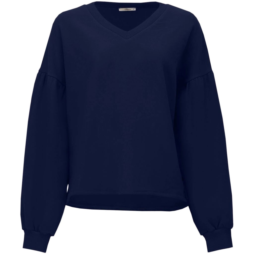 LTB Sweatshirt »FAHOZO«, mit weiten Ärmeln und V-Ausschnitt