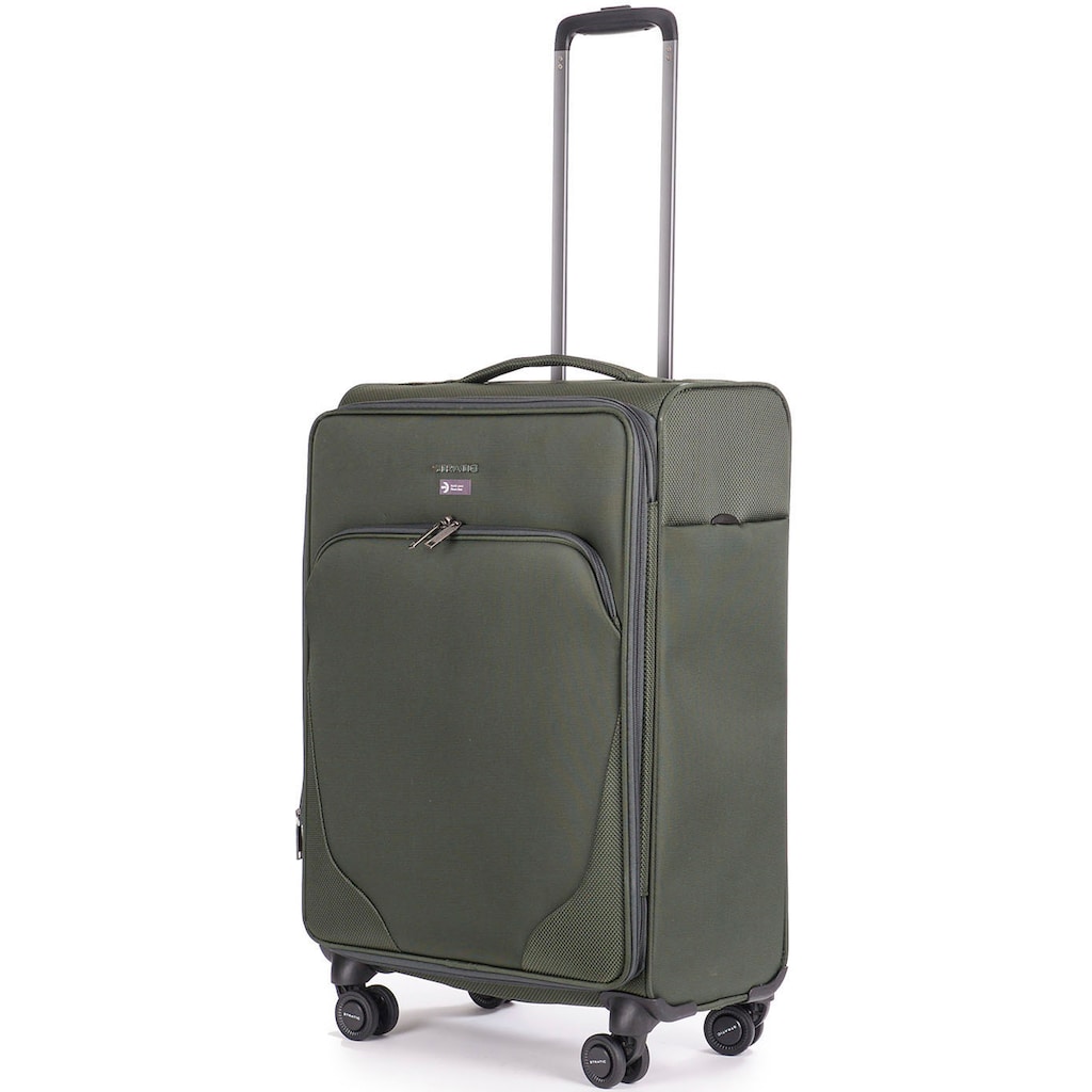 Stratic Weichgepäck-Trolley »Mix M, dark green«, 4 Rollen