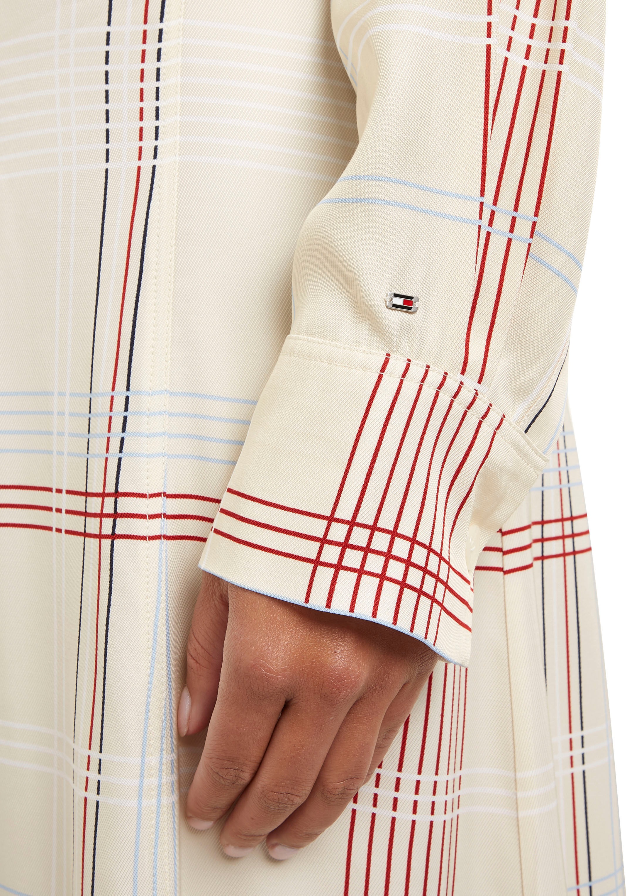 Tommy Hilfiger Blusenkleid »RWB CHECK FLUID MIDI DRESS«, (Global Serie TH WOMEN), im Karodessin
