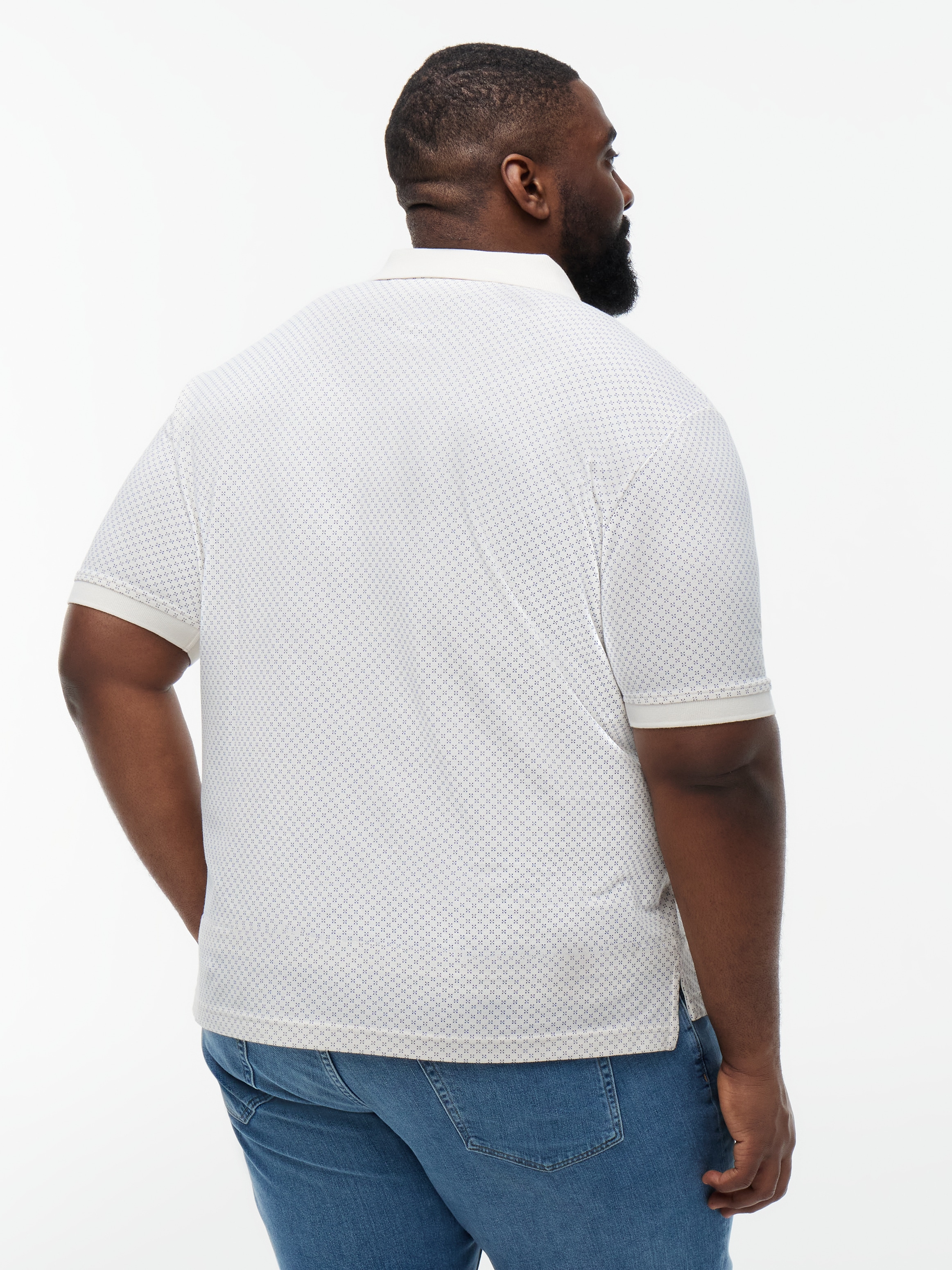 Tommy Hilfiger Big & Tall Poloshirt »BT-MICROPRINT PIQUE REGULAR« mit geometrischem Muster, Große Größen