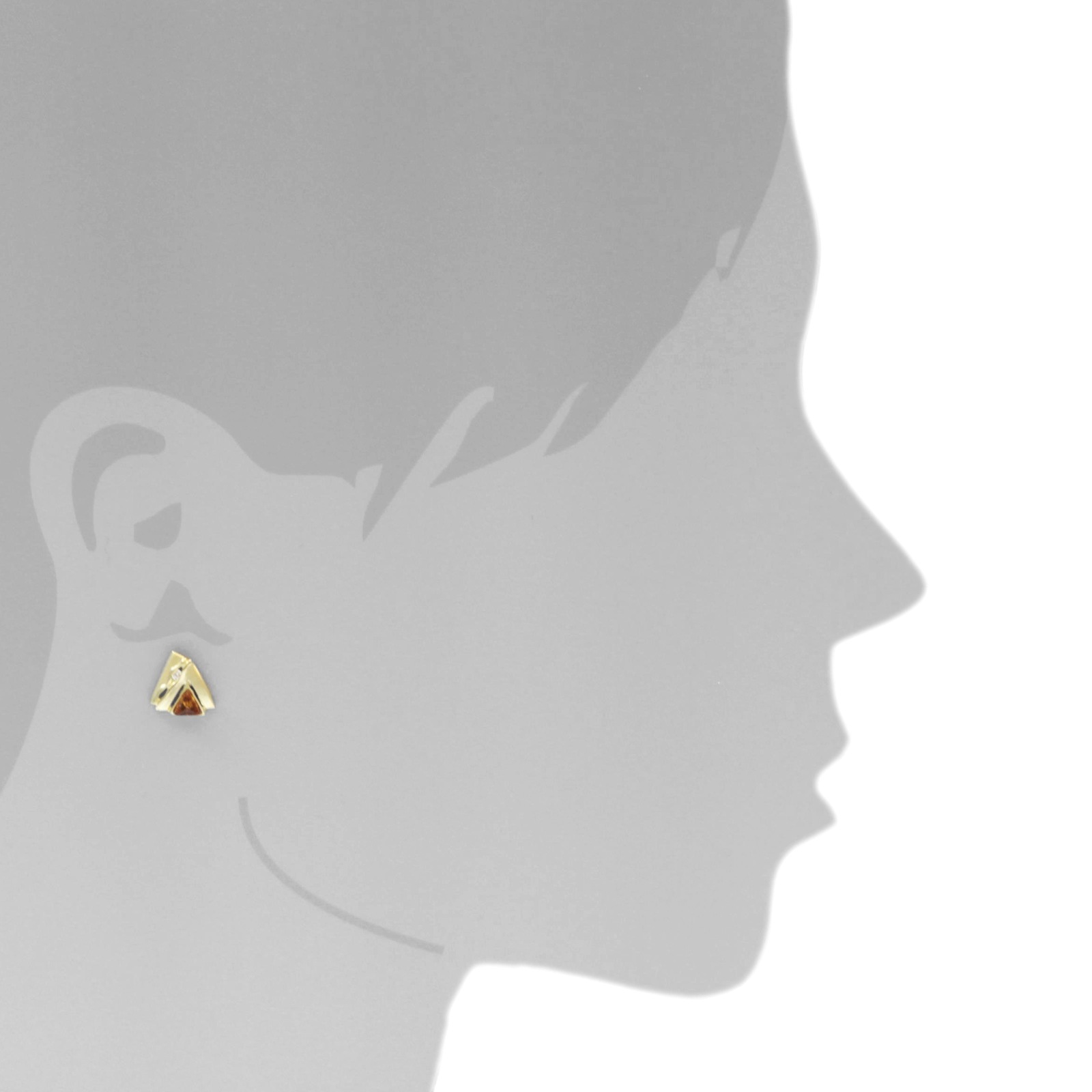 OSTSEE-SCHMUCK Paar Ohrstecker »- Benita - Gold 585/000 - Bernstein/Brillant«
