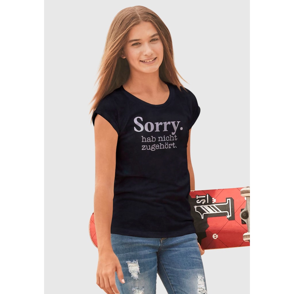 KIDSWORLD T-Shirt »Sorry. hab nicht zugehört.«