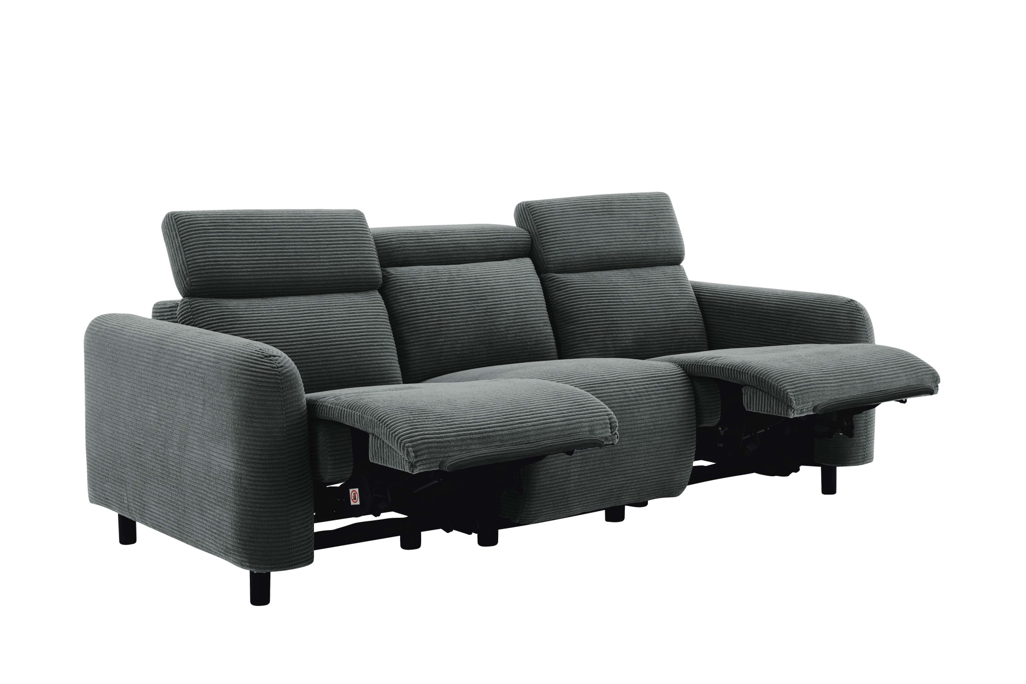 Home affaire 3-Sitzer »SKAANE in Cord, Sofa mit manueller u. elektrischer Relaxfunktion«, Relax-Funktion in 2 Sitzen, Kopfteilverstellung, Federkernpolsterung
