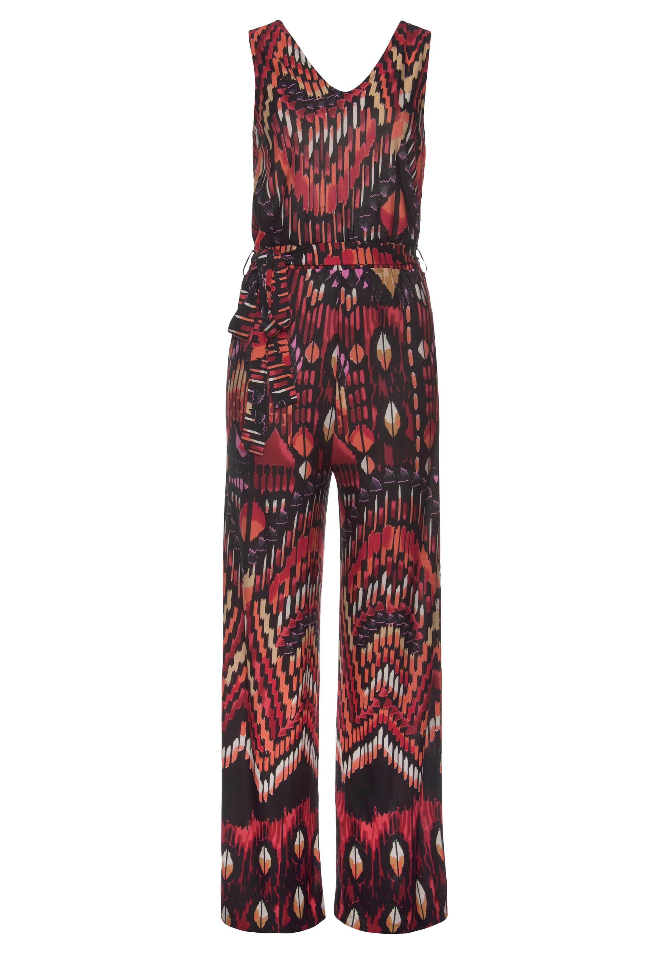Buffalo Overall, mit Alloverprint und weitem Bein, sommerlicher Jumpsuit mit Taschen