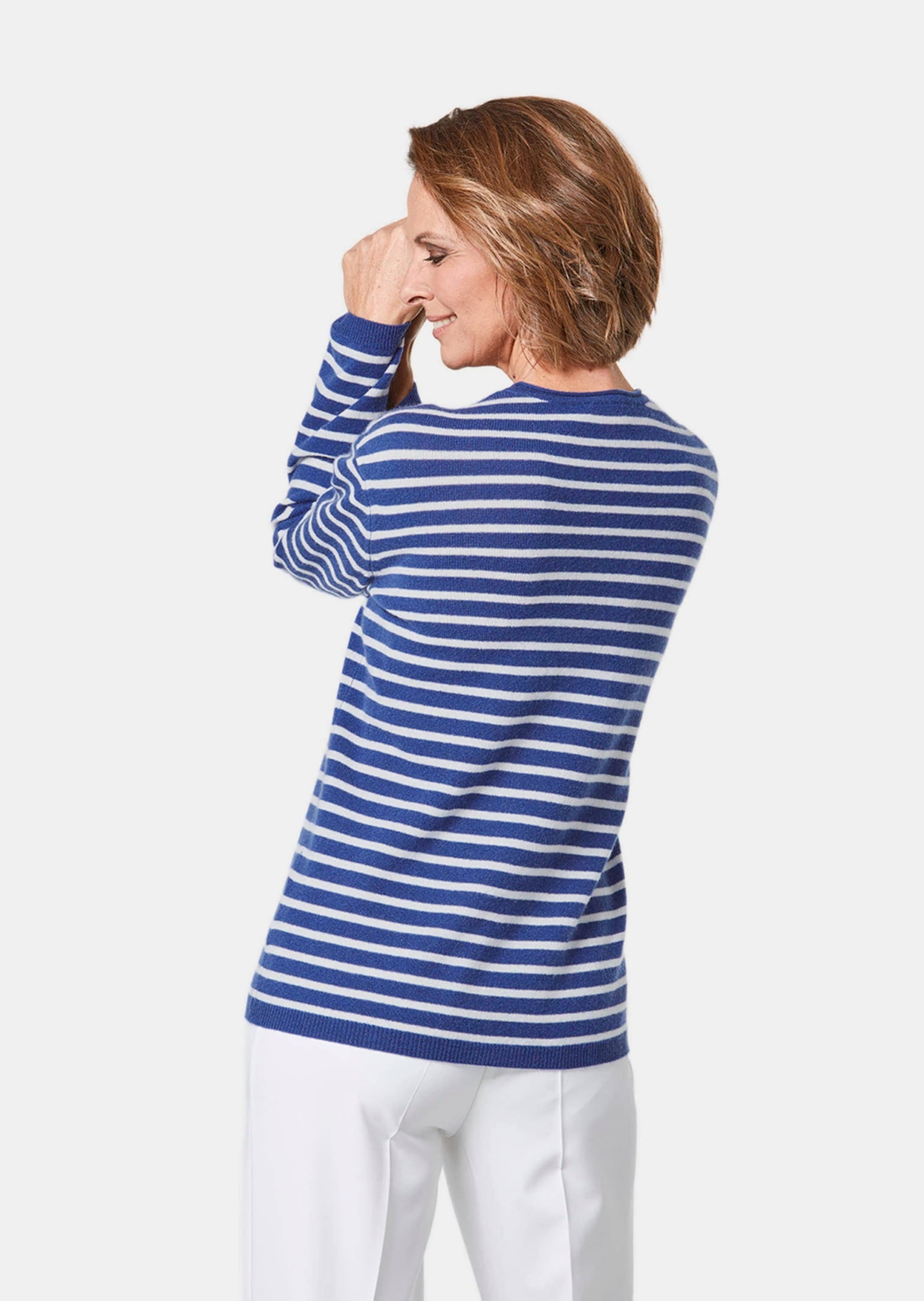 GOLDNER Strickpullover »Kurzgröße Kaschmirpullover mit V-Ausschnitt«