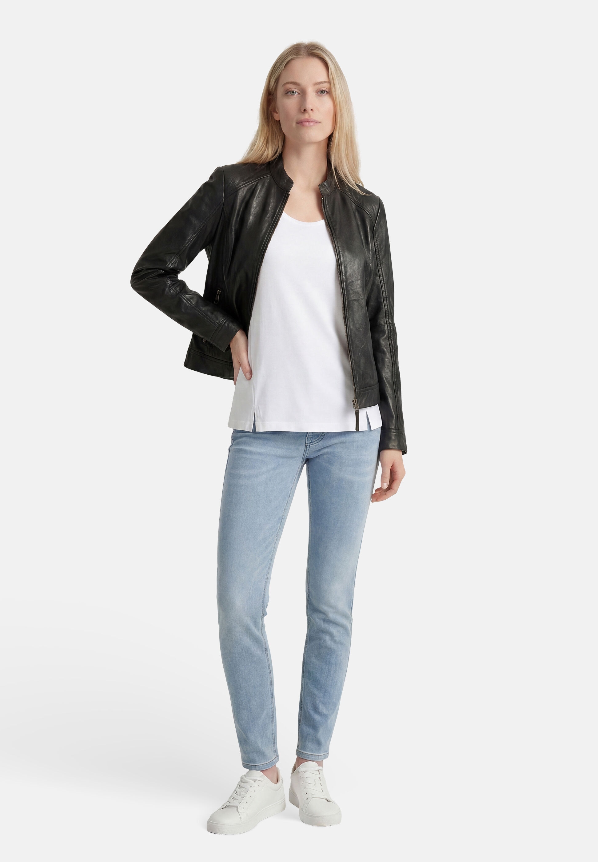 Apple of Eden Lederjacke »Apple of Eden Lederjacke« ohne Kapuze aus weichem Leder